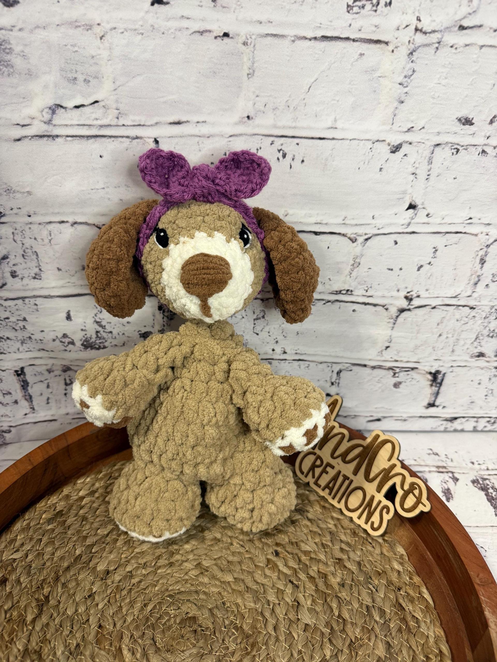 Paw the Puppy Snuggler • Adorable Amigurumi Pup • Handmade Lovey Dog thumbnail 4