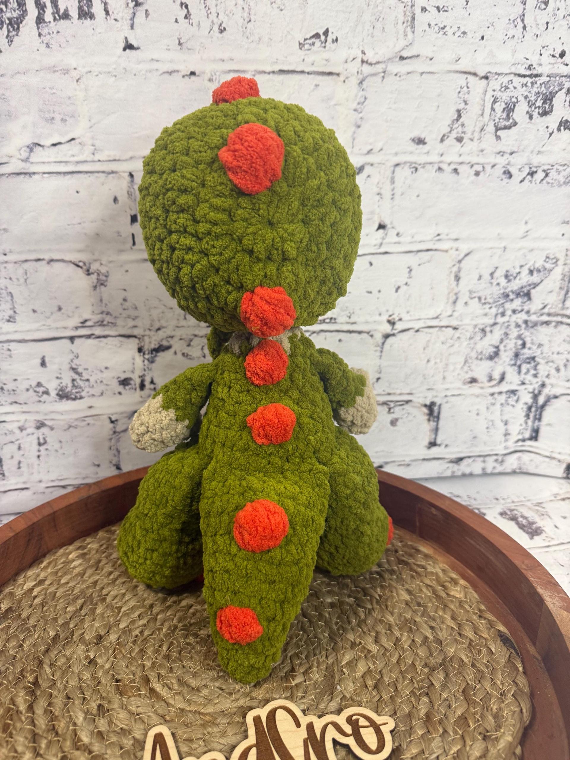 Handmade Crochet Dino Plushie • Soft Plush Stuffed Animal Toy thumbnail 5