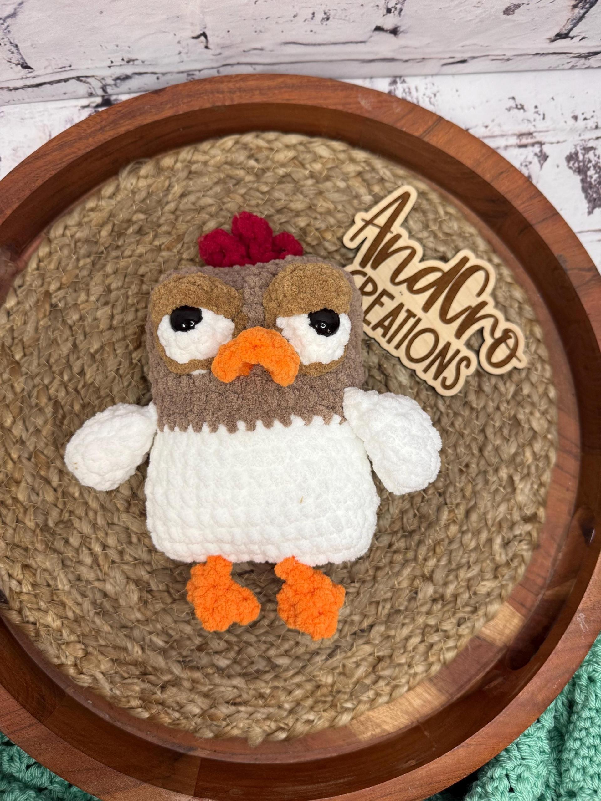 Handmade Crochet Chicken Plushie – Soft Stuffed Farm Animal Amigurumi – Cute Chicken Gift – Cozy Plush Toy – Nursery Dec thumbnail 6