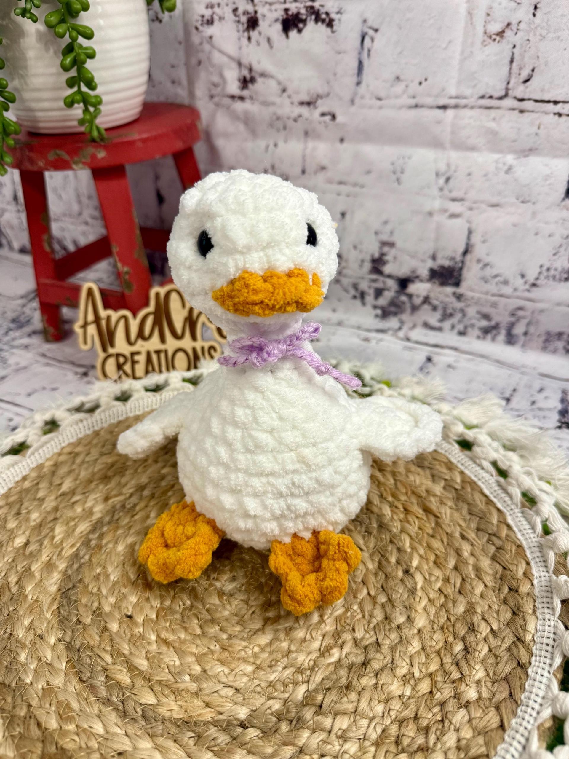 Goose Amigurumi Crochet Plush Toy • Handmade Stuffed Goose Friend thumbnail 3