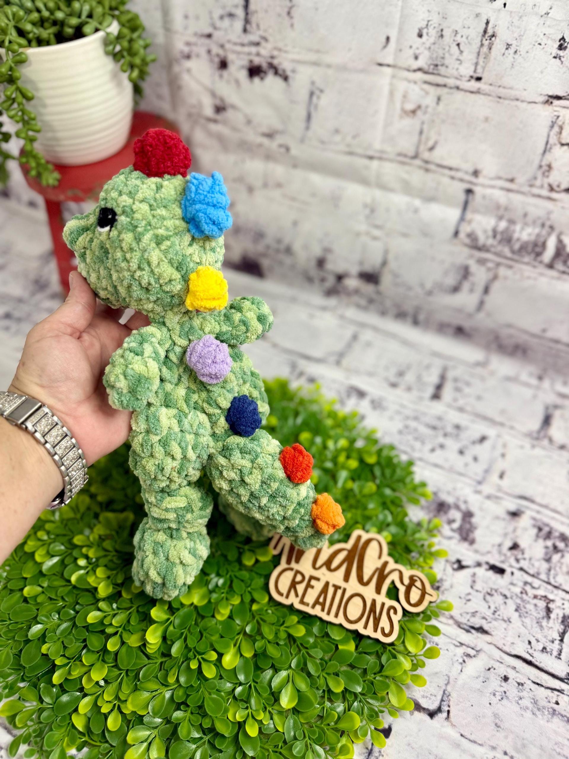 Handmade Crochet Dinosaur Snuggler • Soft Plush Yarn Stuffed Animal Toy thumbnail 5