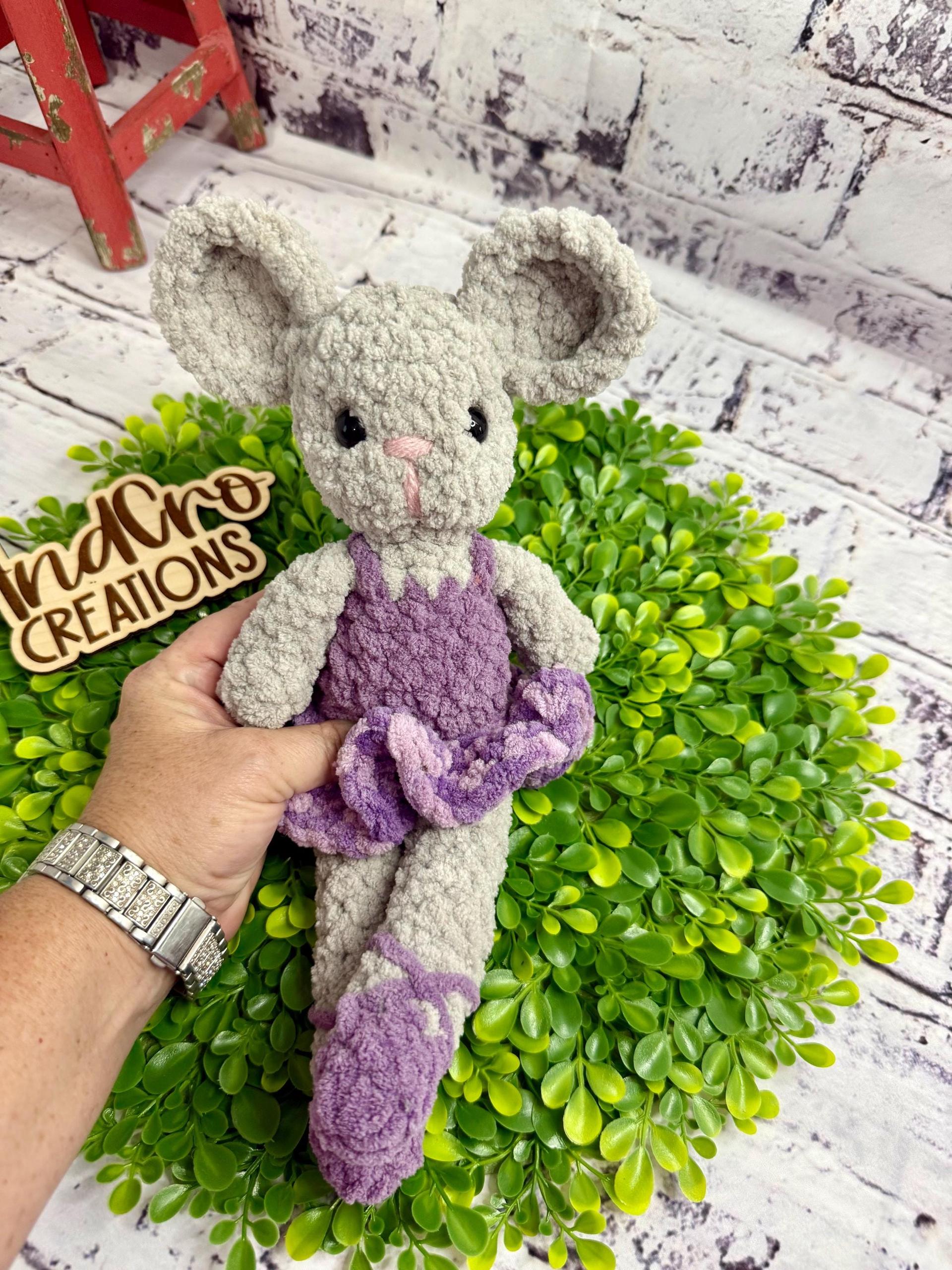 Fable Friend Amigurumi Crochet Plush Toy • Crocheted Ballerina Mouse thumbnail 6