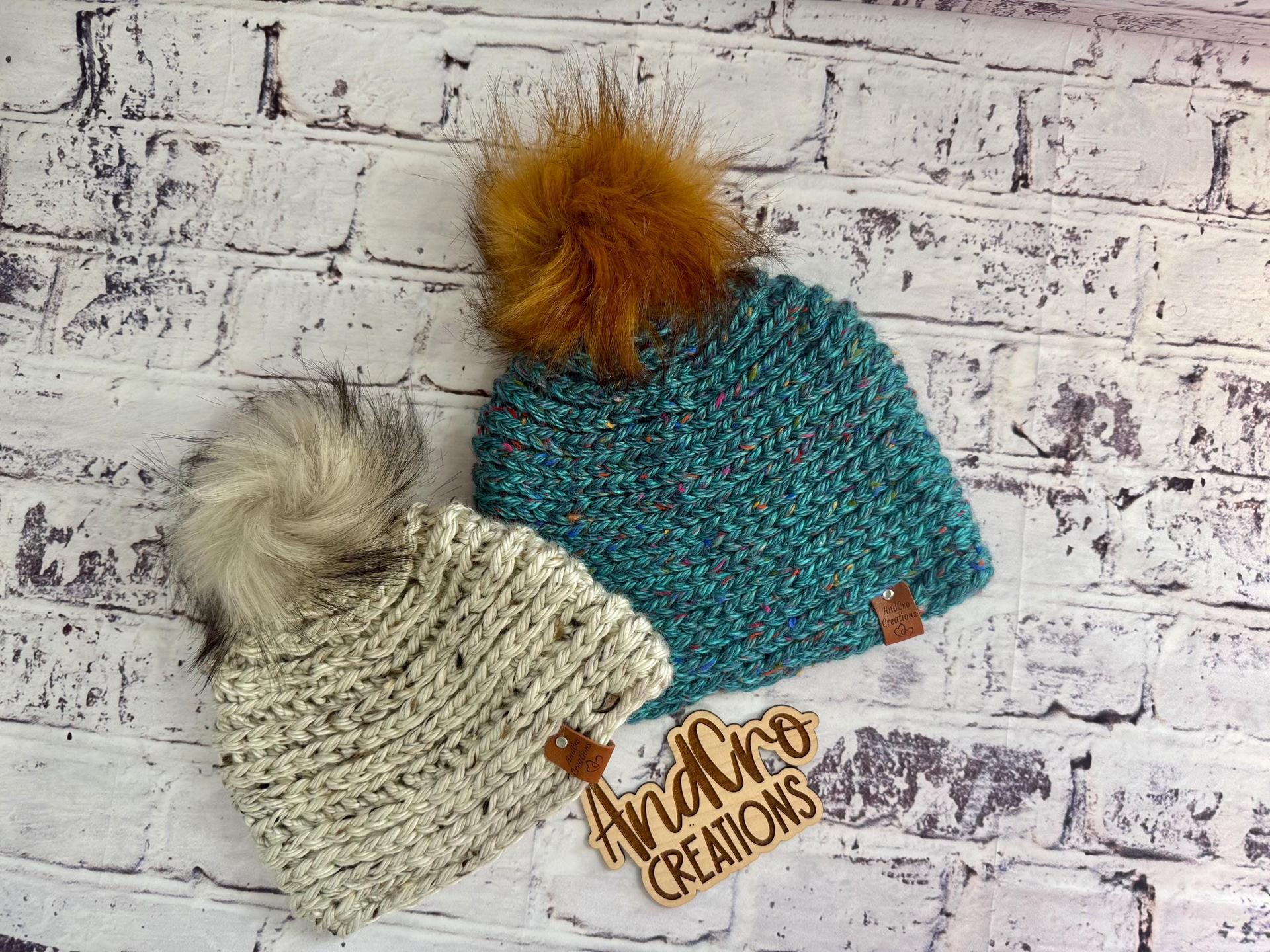 Handmade Adult Crocheted Winter Hat • Beanie • Boggin
