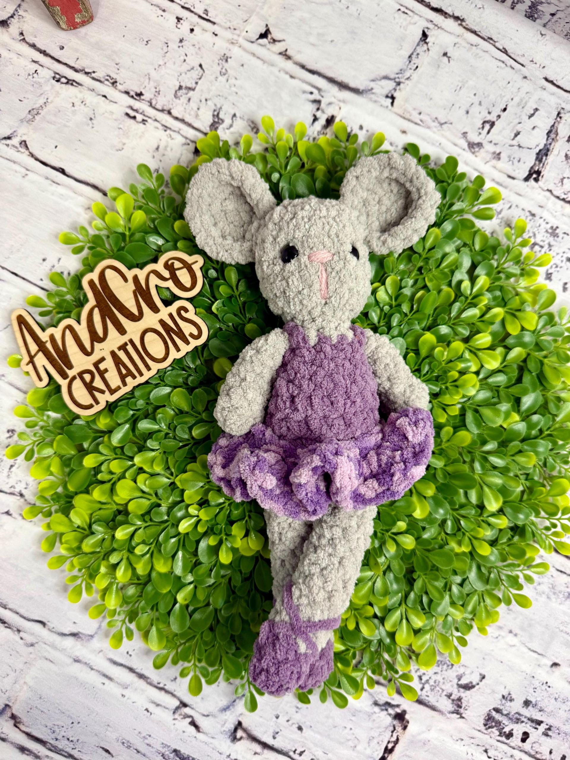 Fable Friend Amigurumi Crochet Plush Toy • Crocheted Ballerina Mouse