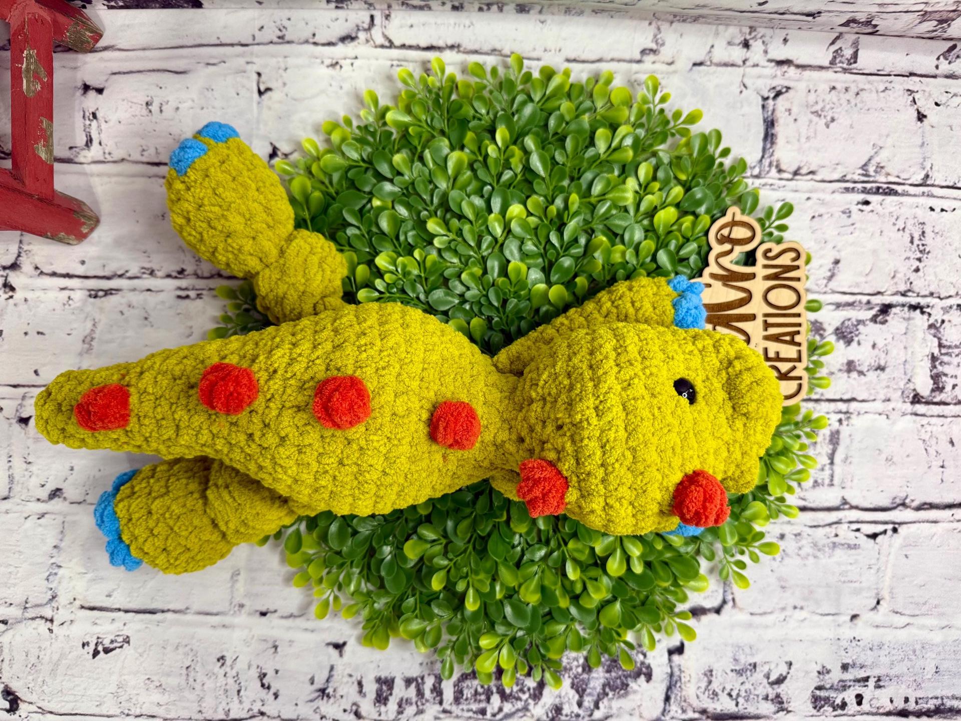 Handmade Crochet Dinosaur Plushie • Soft Plush Yarn Stuffed Animal Toy thumbnail 8