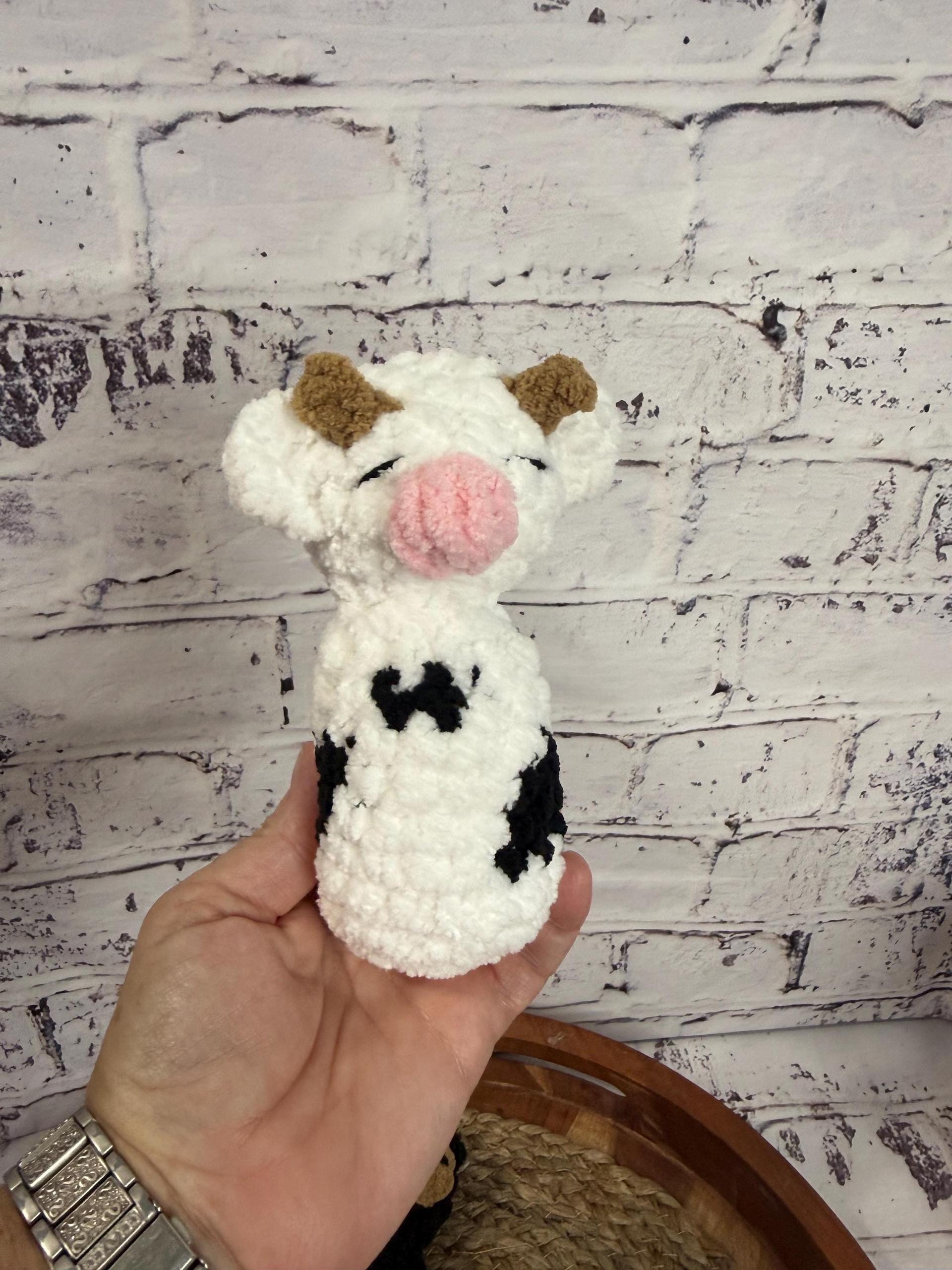 Rattle Chubby Mini Peg Shaped Crochet Plush Toy • Handmade Stuffed Animal Friend thumbnail 3