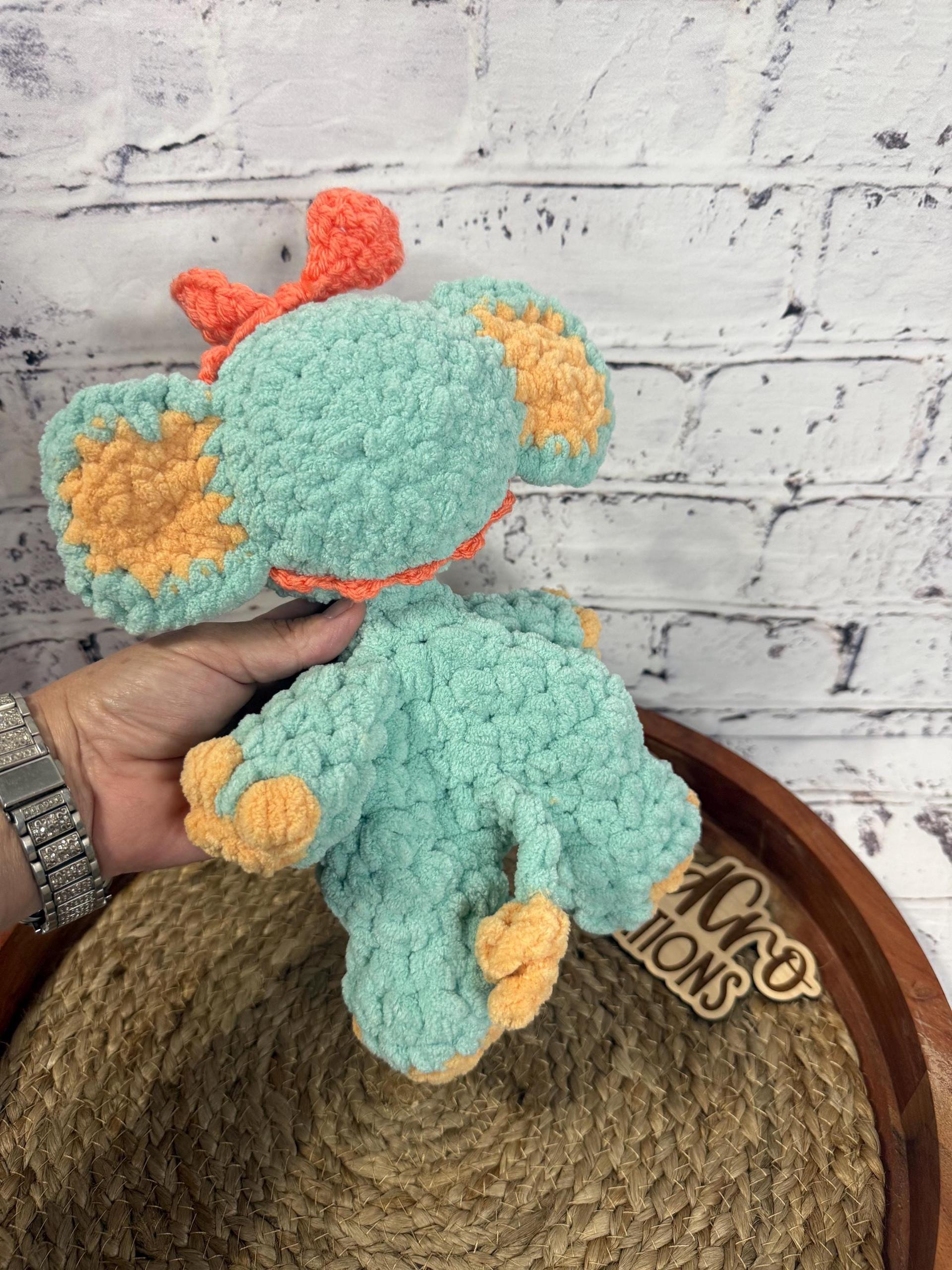Itty May the Elephant Snuggler • Adorable Amigurumi Elephant • Handmade Lovey Elephant thumbnail 3