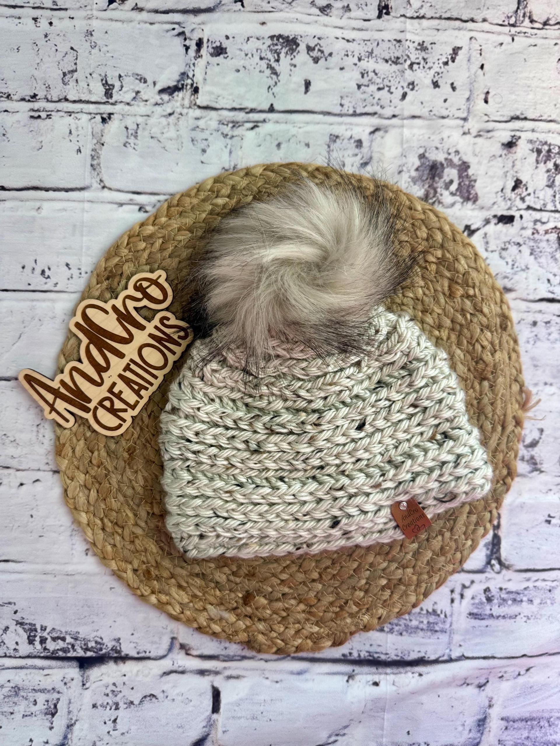 Handmade Adult Crocheted Winter Hat • Beanie • Boggin thumbnail 2