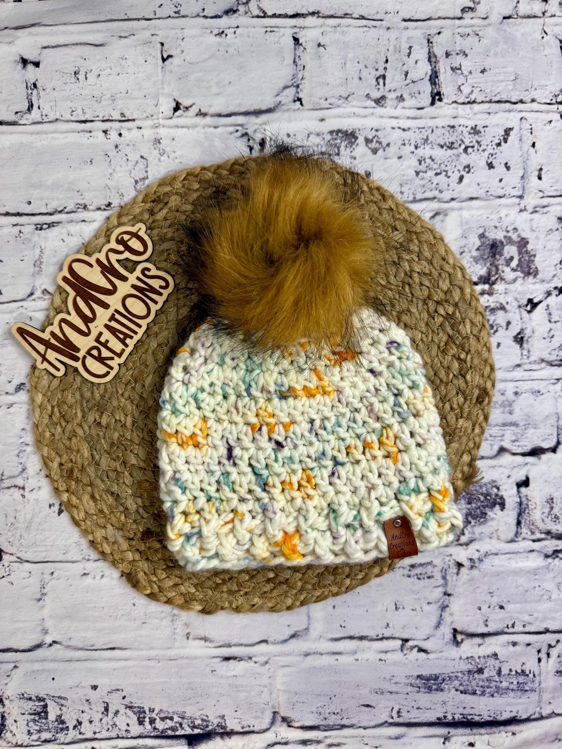 Handmade Crocheted Youth Winter Hat • Beanie • Boggin thumbnail 2
