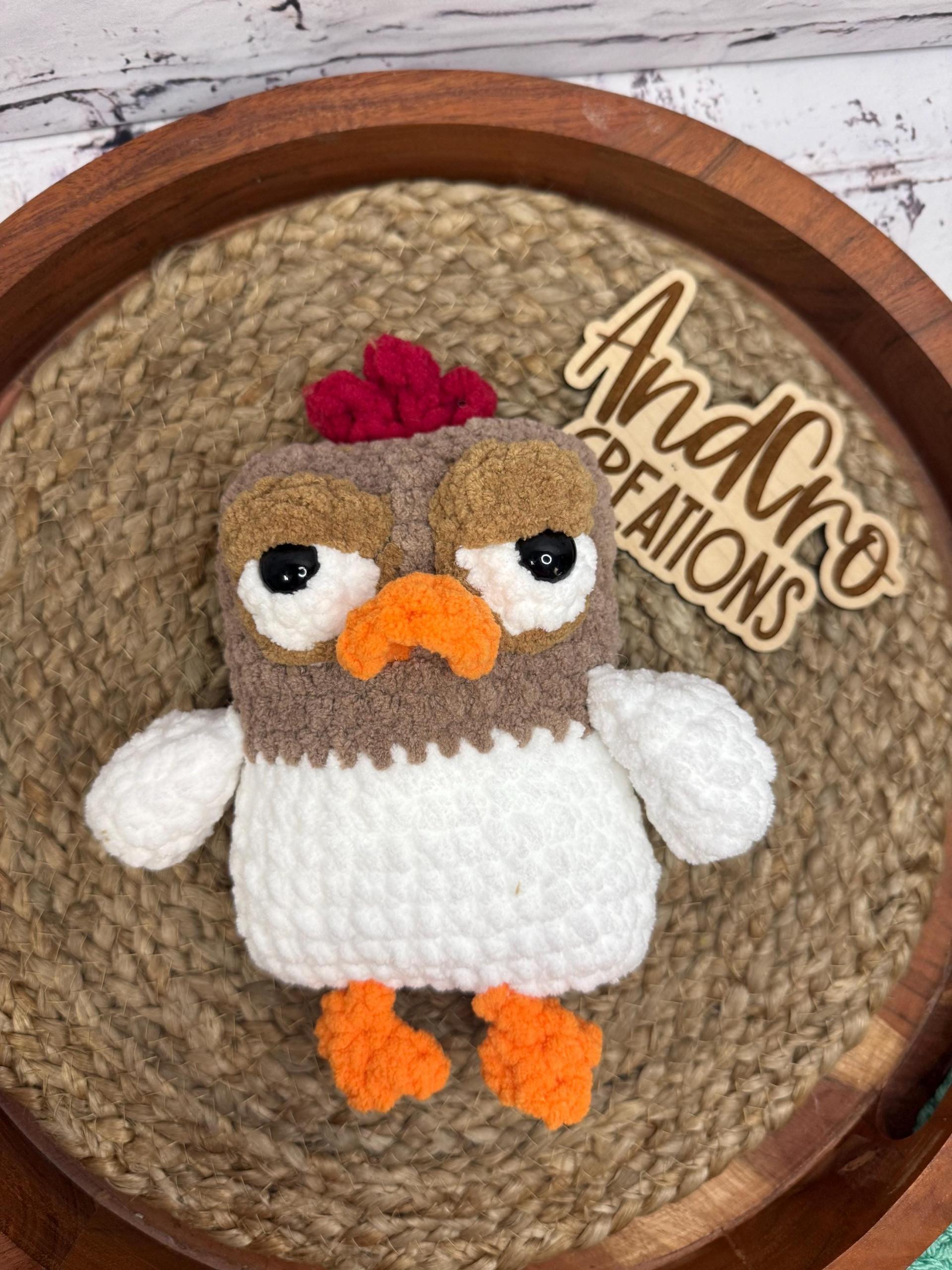 Handmade Crochet Chicken Plushie – Soft Stuffed Farm Animal Amigurumi – Cute Chicken Gift – Cozy Plush Toy – Nursery Dec