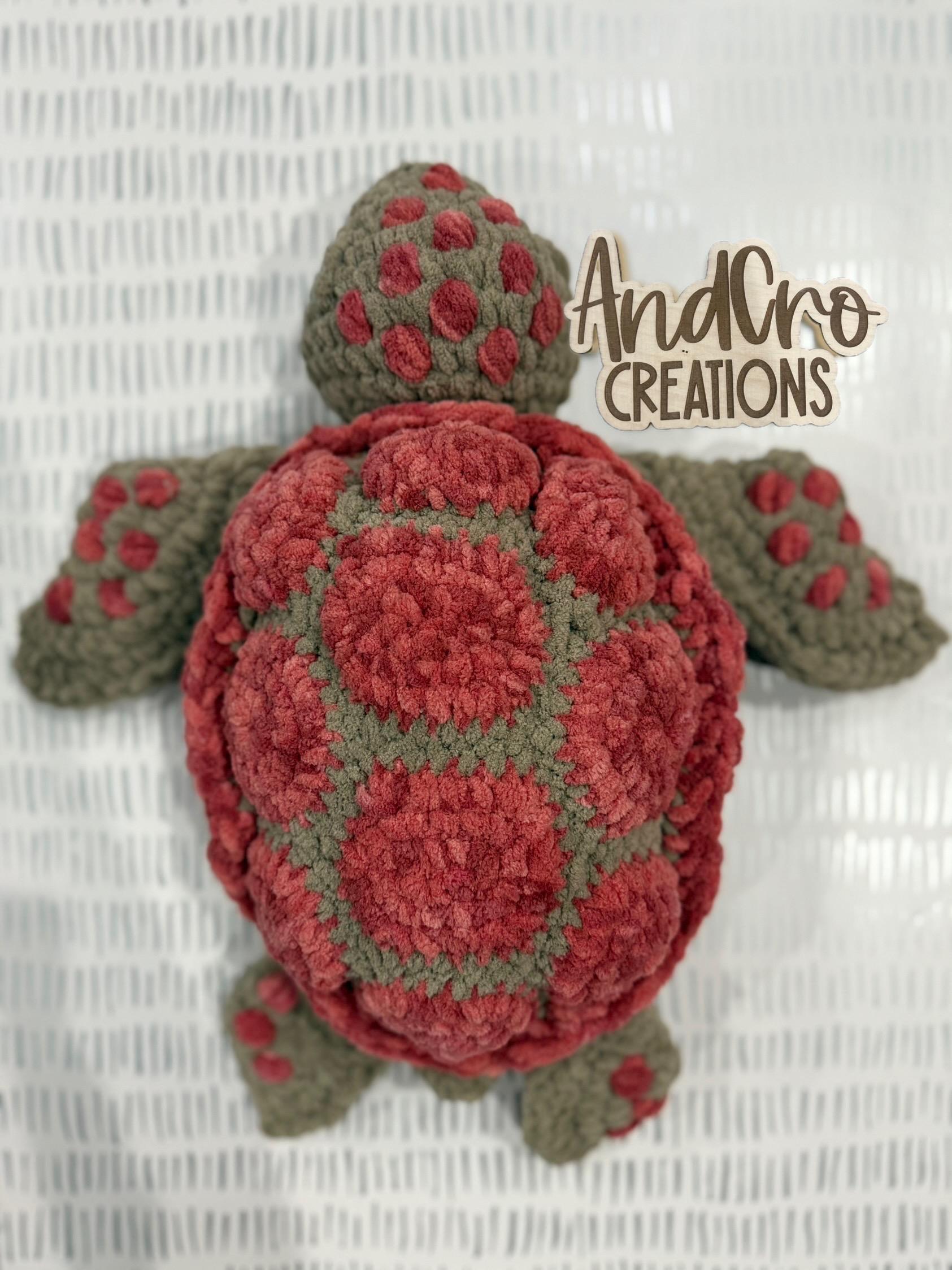 Crochet Turtle Plush | Oversized Amigurumi Stuffed Animal thumbnail 2