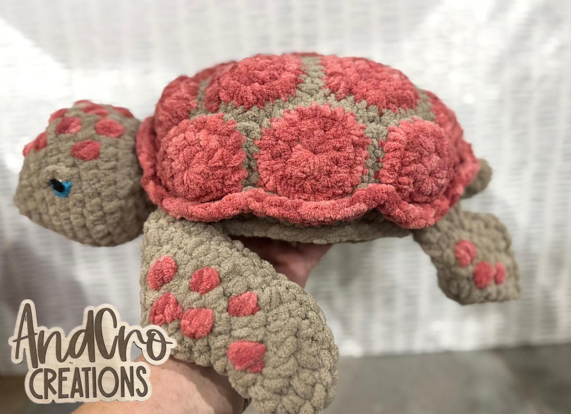 Crochet Turtle Plush | Oversized Amigurumi Stuffed Animal thumbnail 3