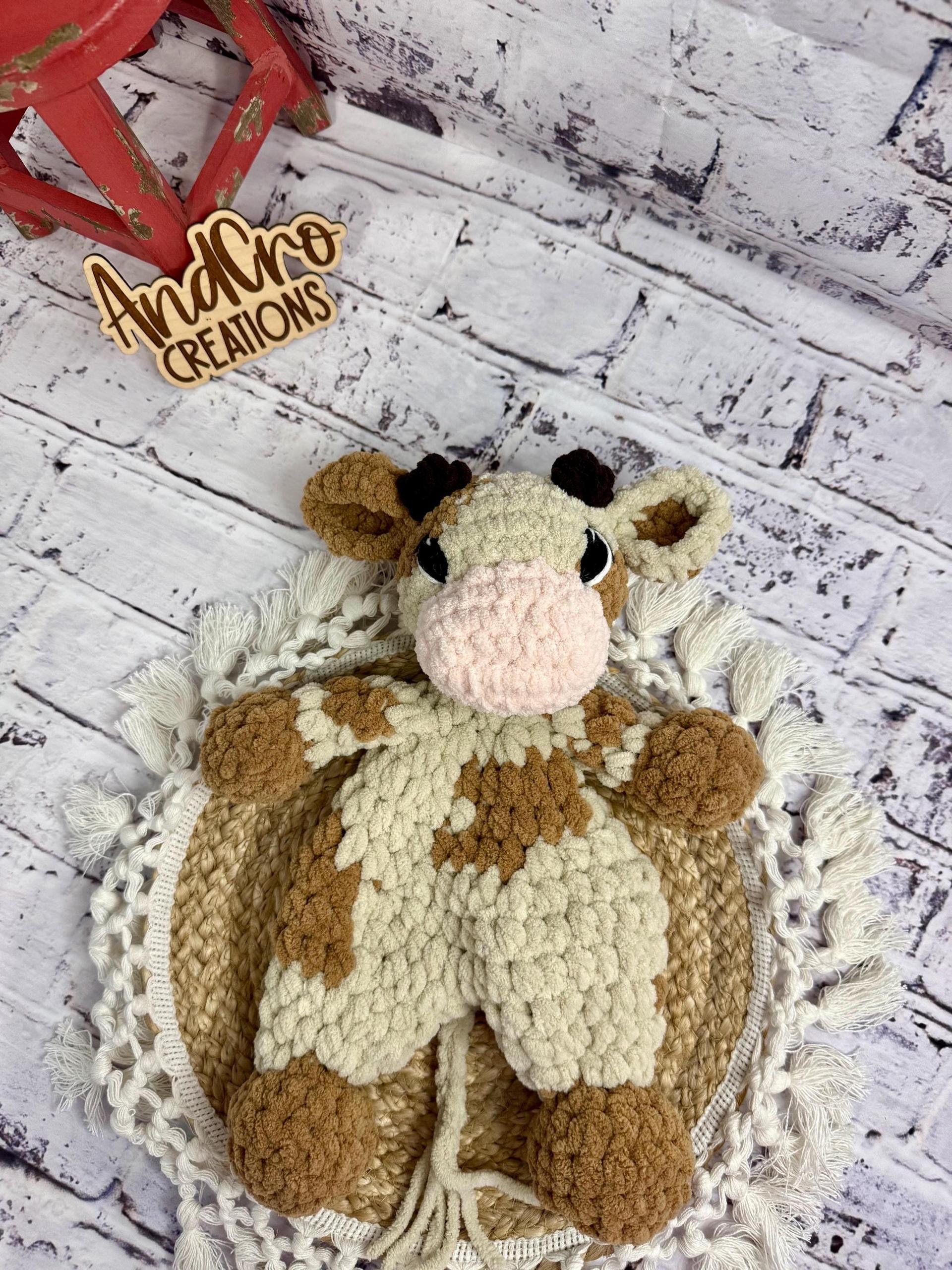 Handmade Amigurumi Cow Plushie • Soft Plush Yarn Stuffed Toy thumbnail 7