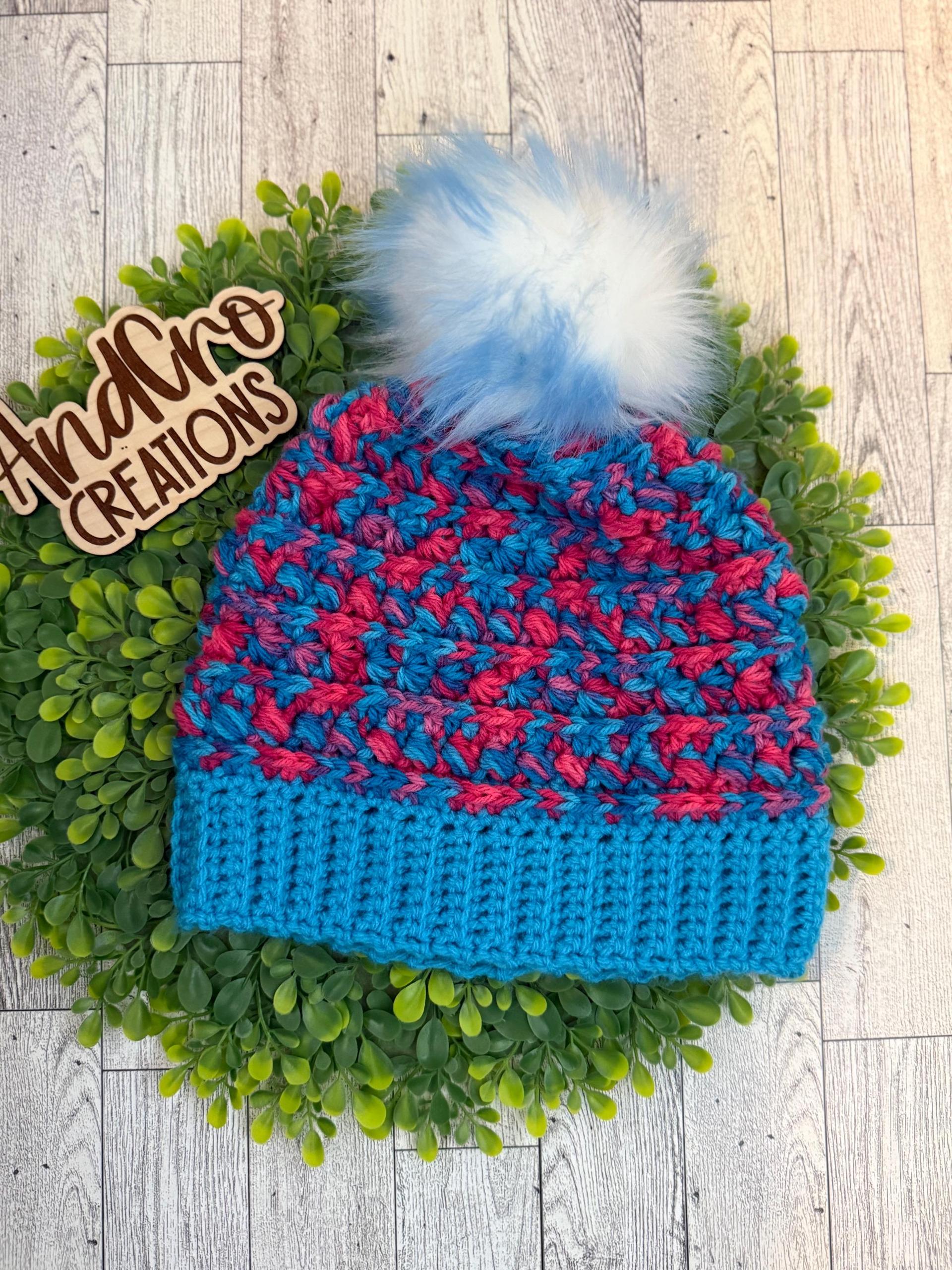 Handmade Crocheted Winter Hat thumbnail 2