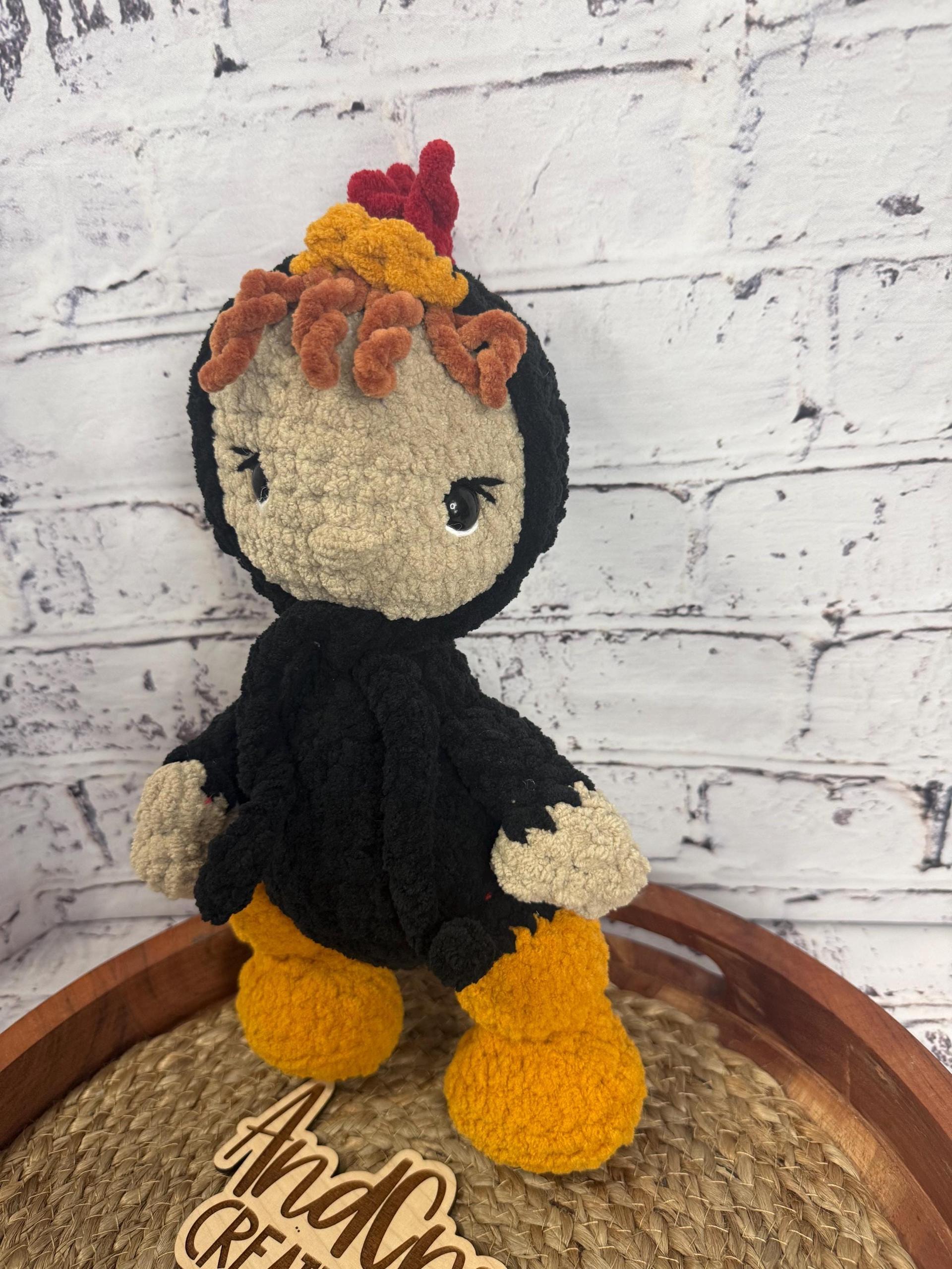 Handmade Crochet Chicken Plushie • Soft Plush Stuffed Animal Toy thumbnail 6