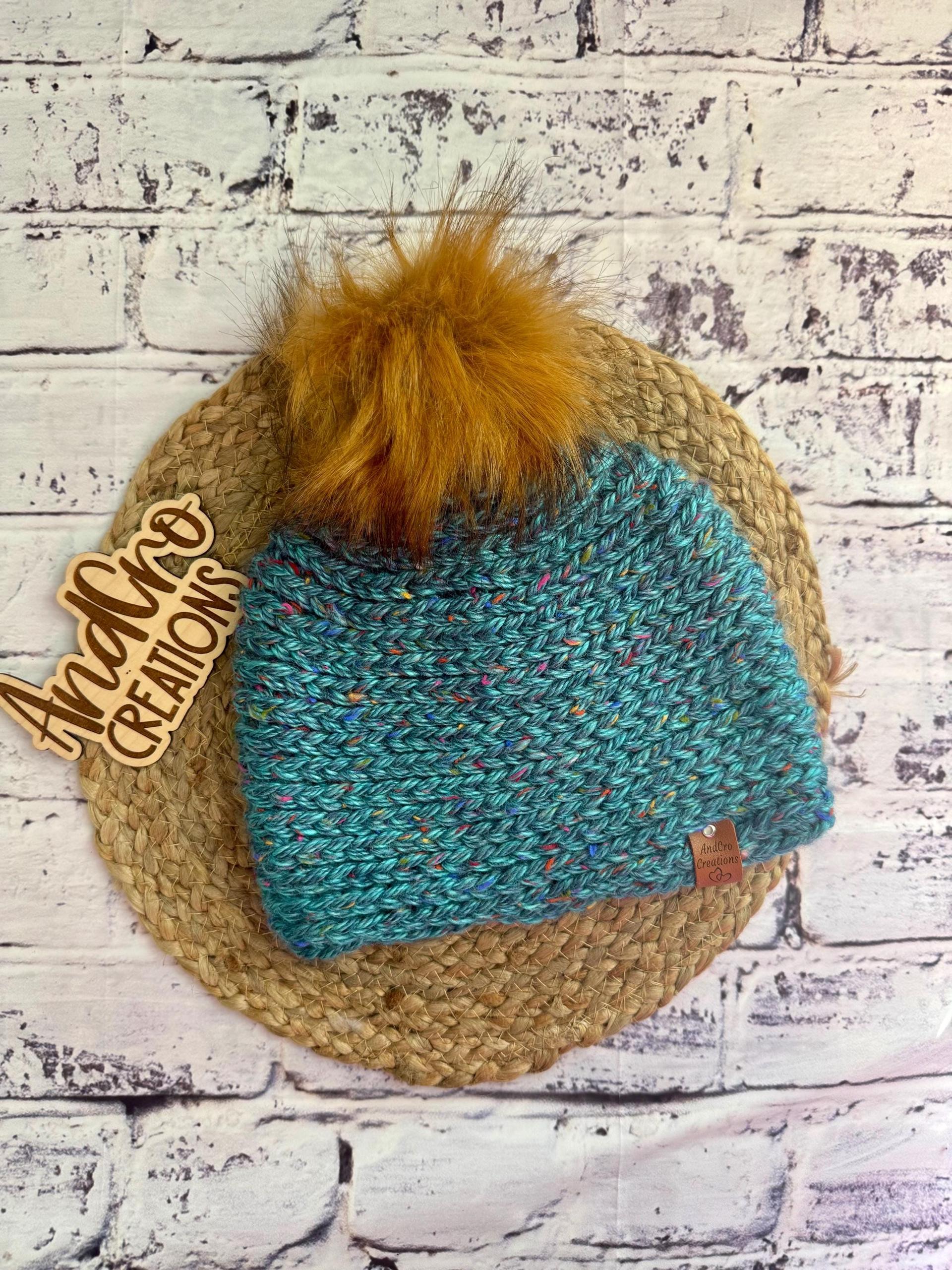Handmade Adult Crocheted Winter Hat • Beanie • Boggin thumbnail 3