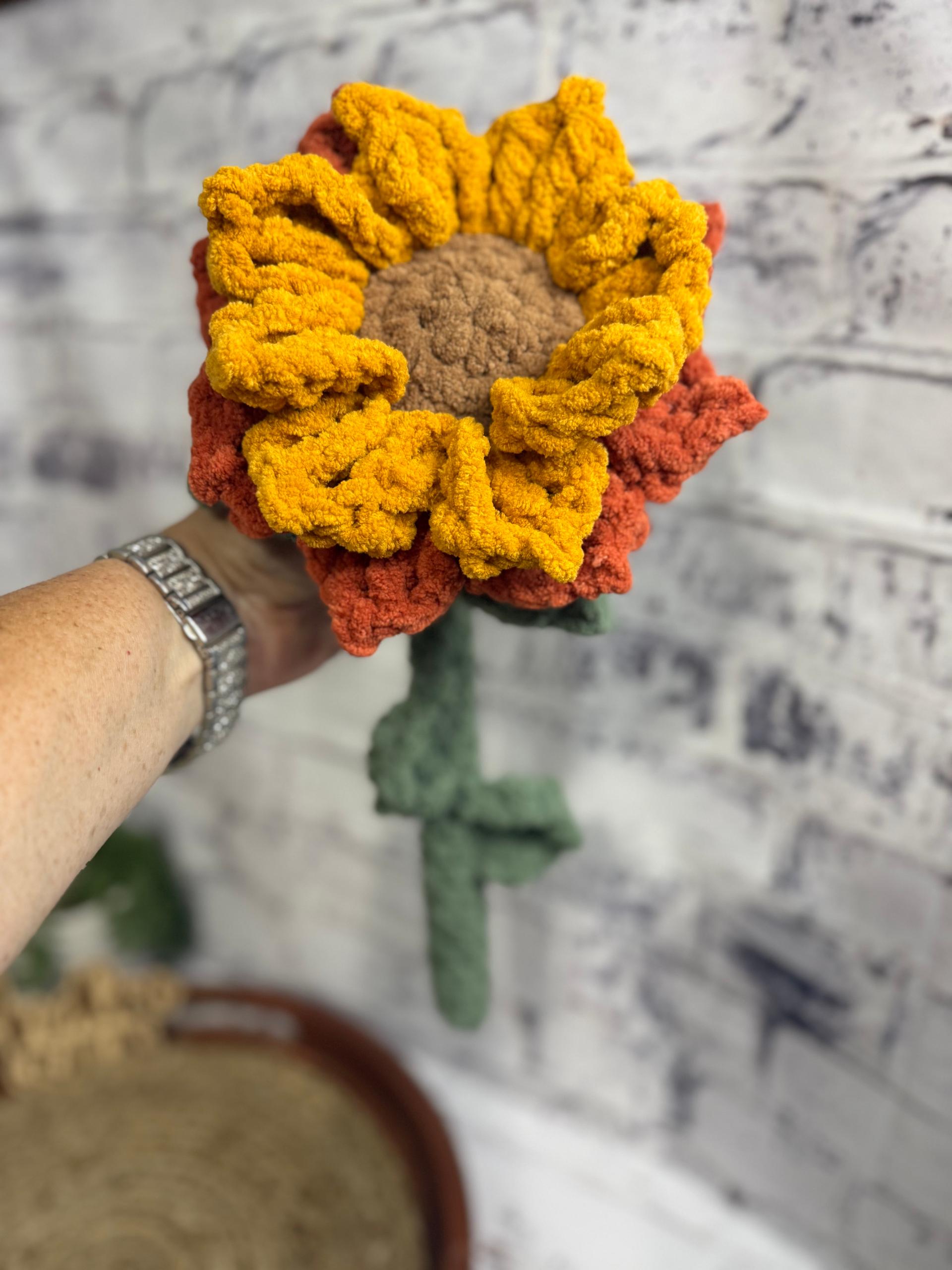 Handmade Crochet Flower – Plush Floral Arrangement – Forever Flowers – Cozy Home Decor – Unique Gift for Her - Bouquet thumbnail 3
