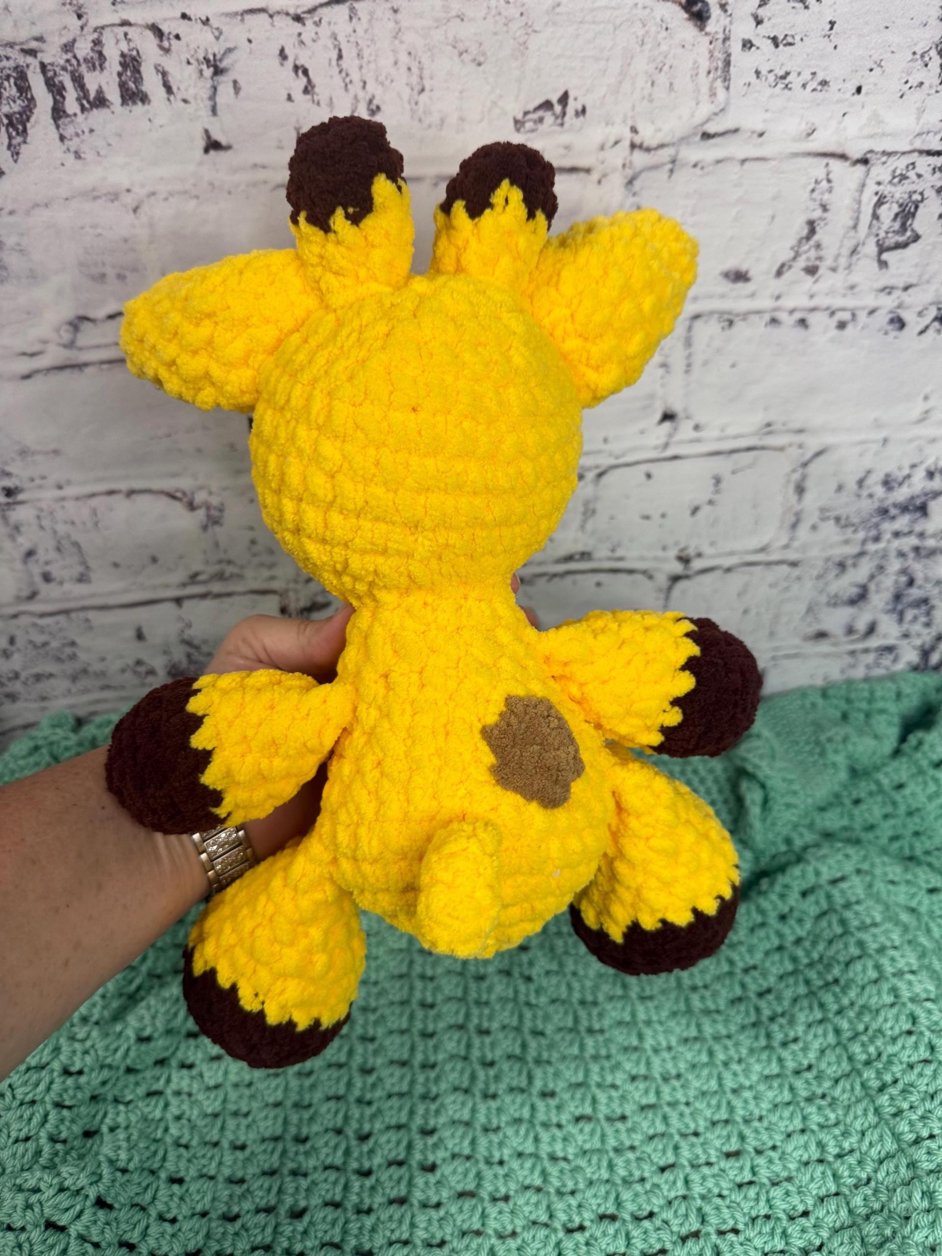Handmade Crochet Giraffe Plushie • Soft Plush Stuffed Animal Toy thumbnail 4