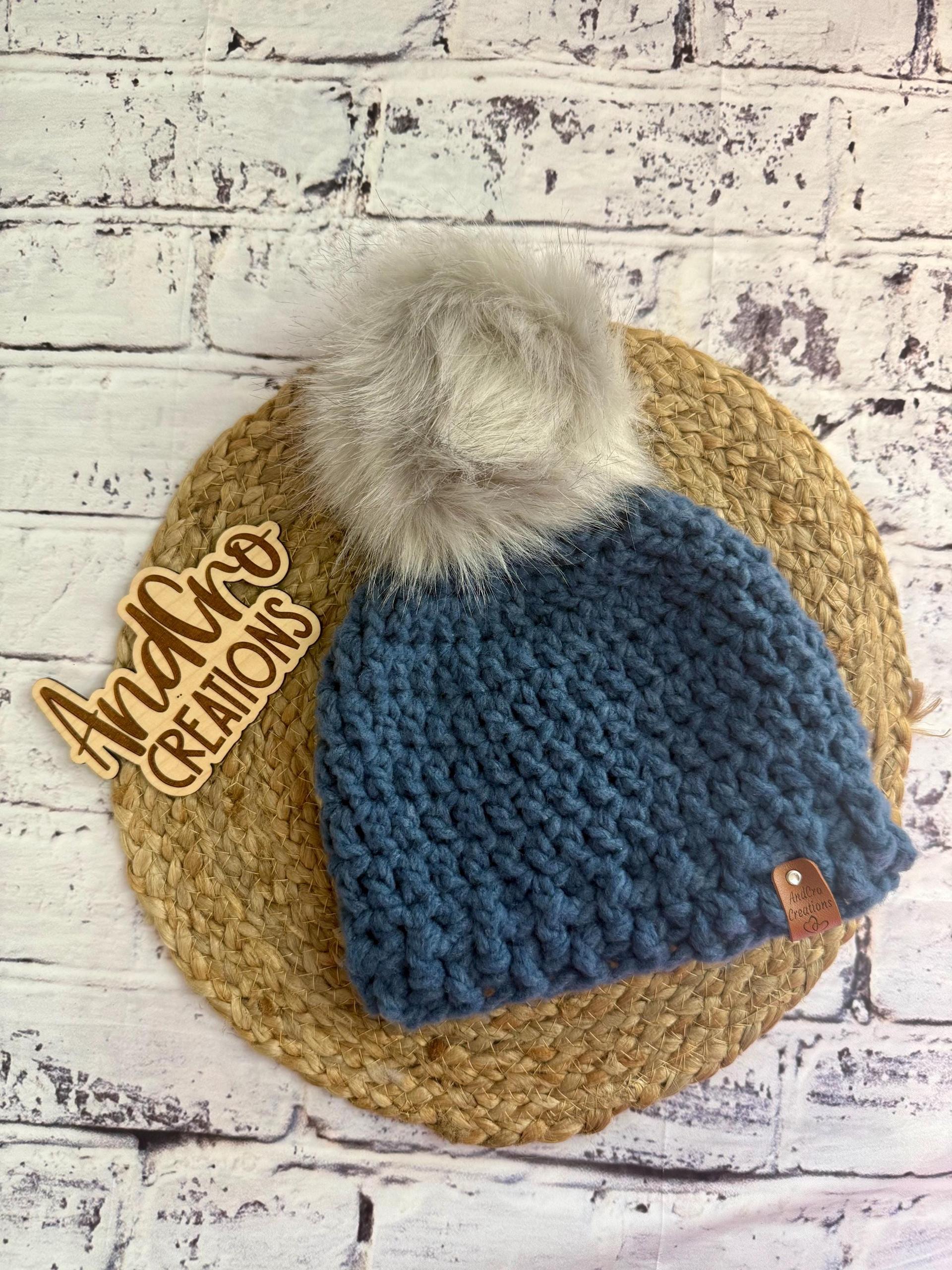 Handmade Adult Crocheted Winter Hat • Beanie • Boggin thumbnail 3