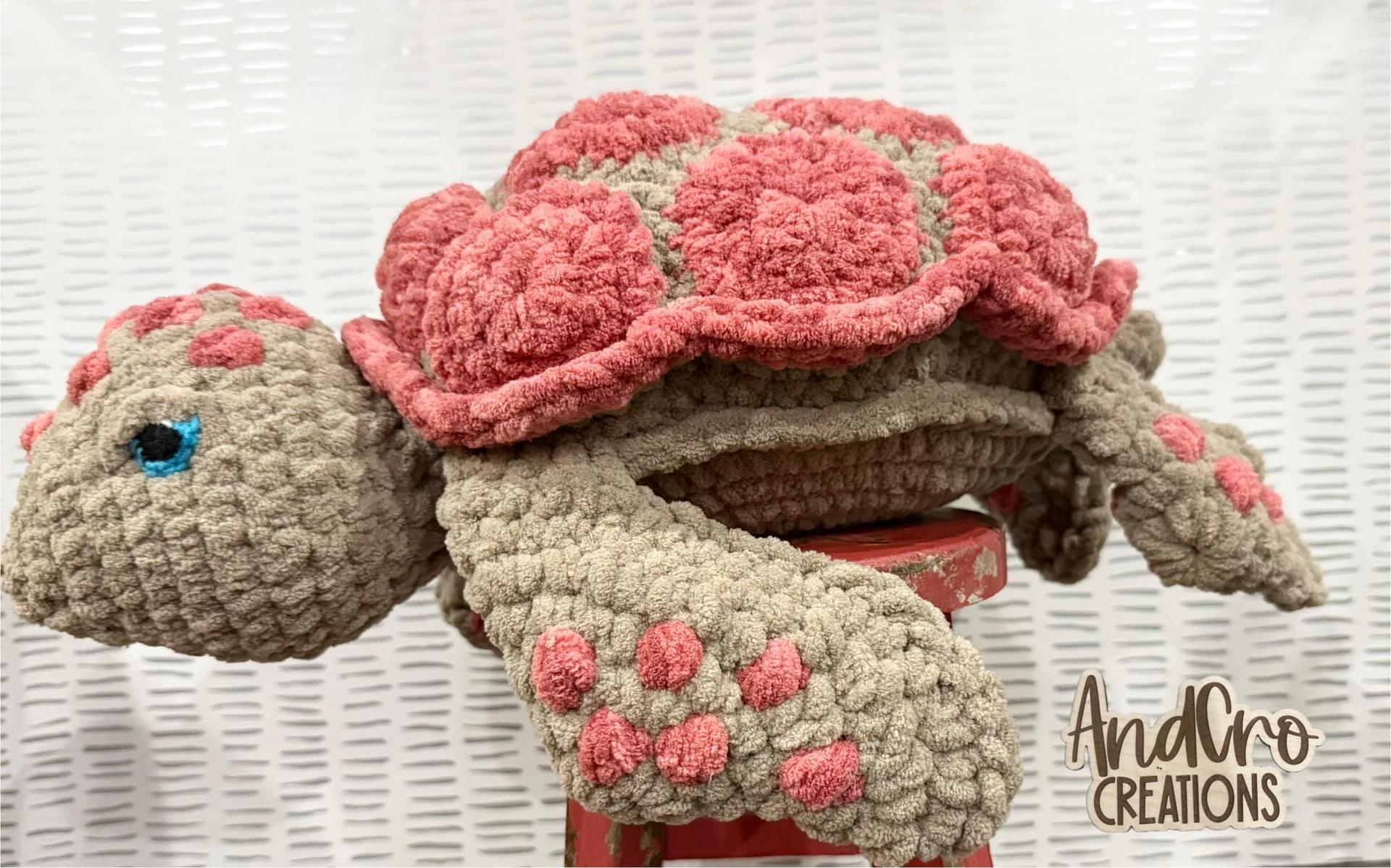 Crochet Turtle Plush | Oversized Amigurumi Stuffed Animal thumbnail 4