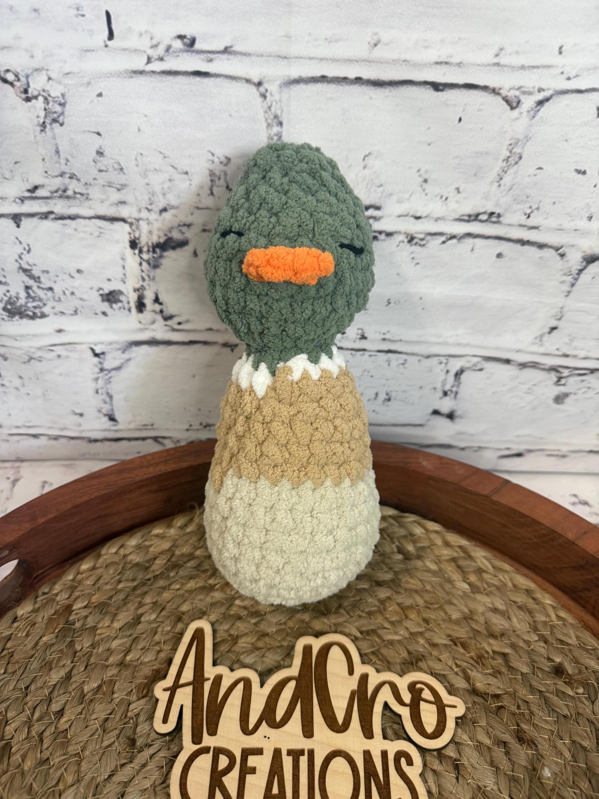 Rattle Chubby Peg Shaped Crochet Plush Toy • Handmade Stuffed Animal Friend thumbnail 2