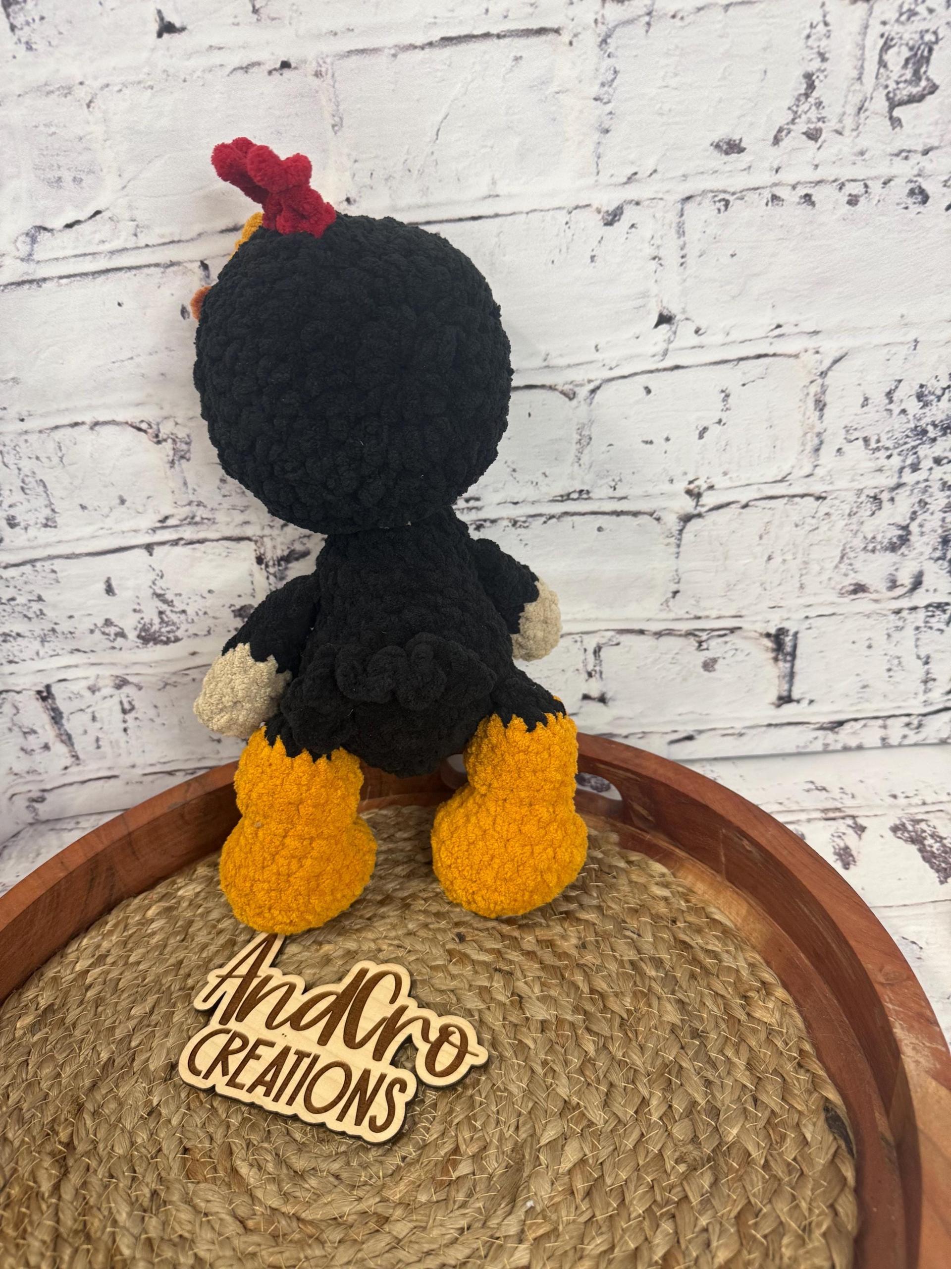 Handmade Crochet Chicken Plushie • Soft Plush Stuffed Animal Toy thumbnail 5