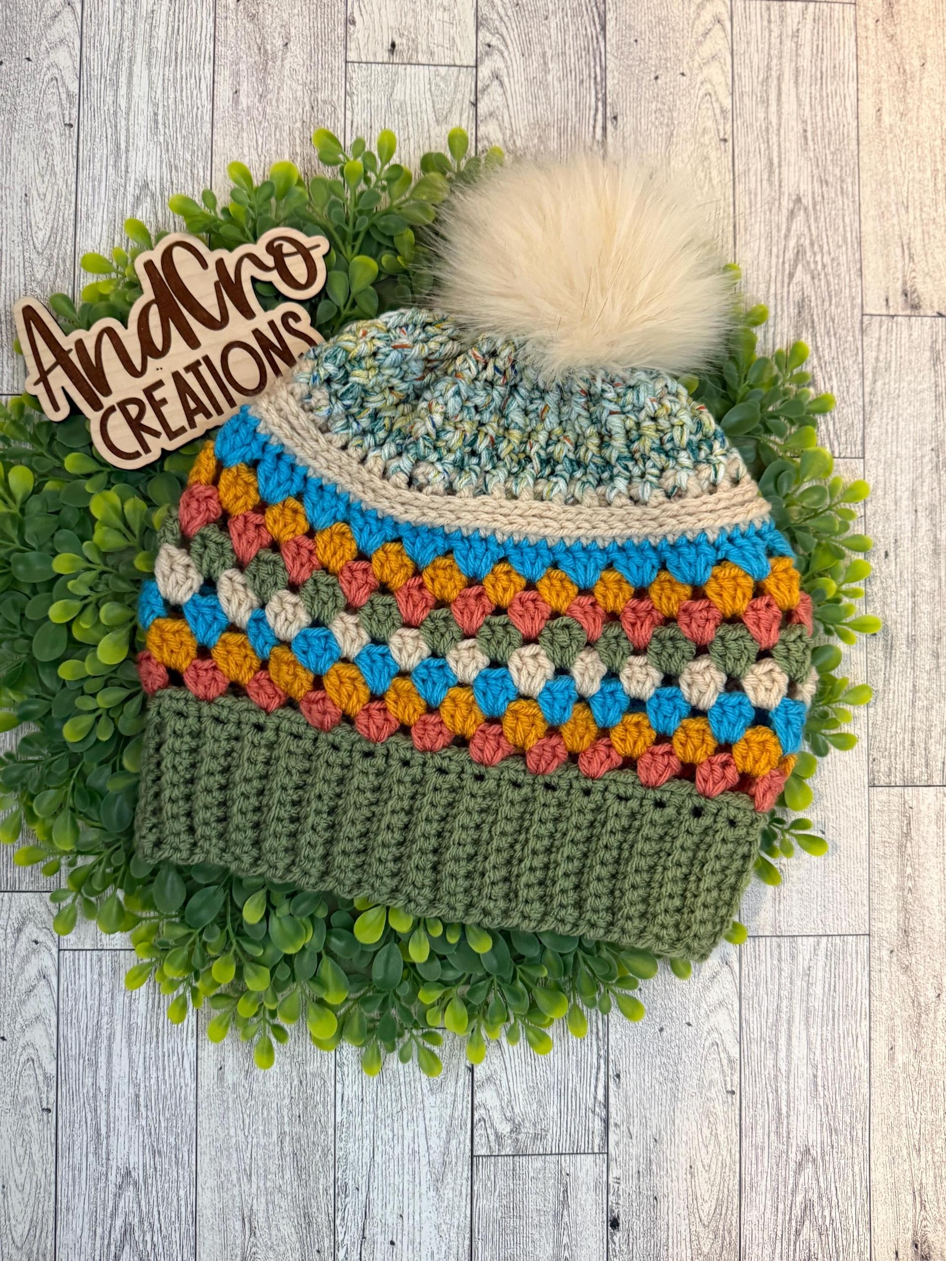 Handmade Crocheted Winter Hat thumbnail 2