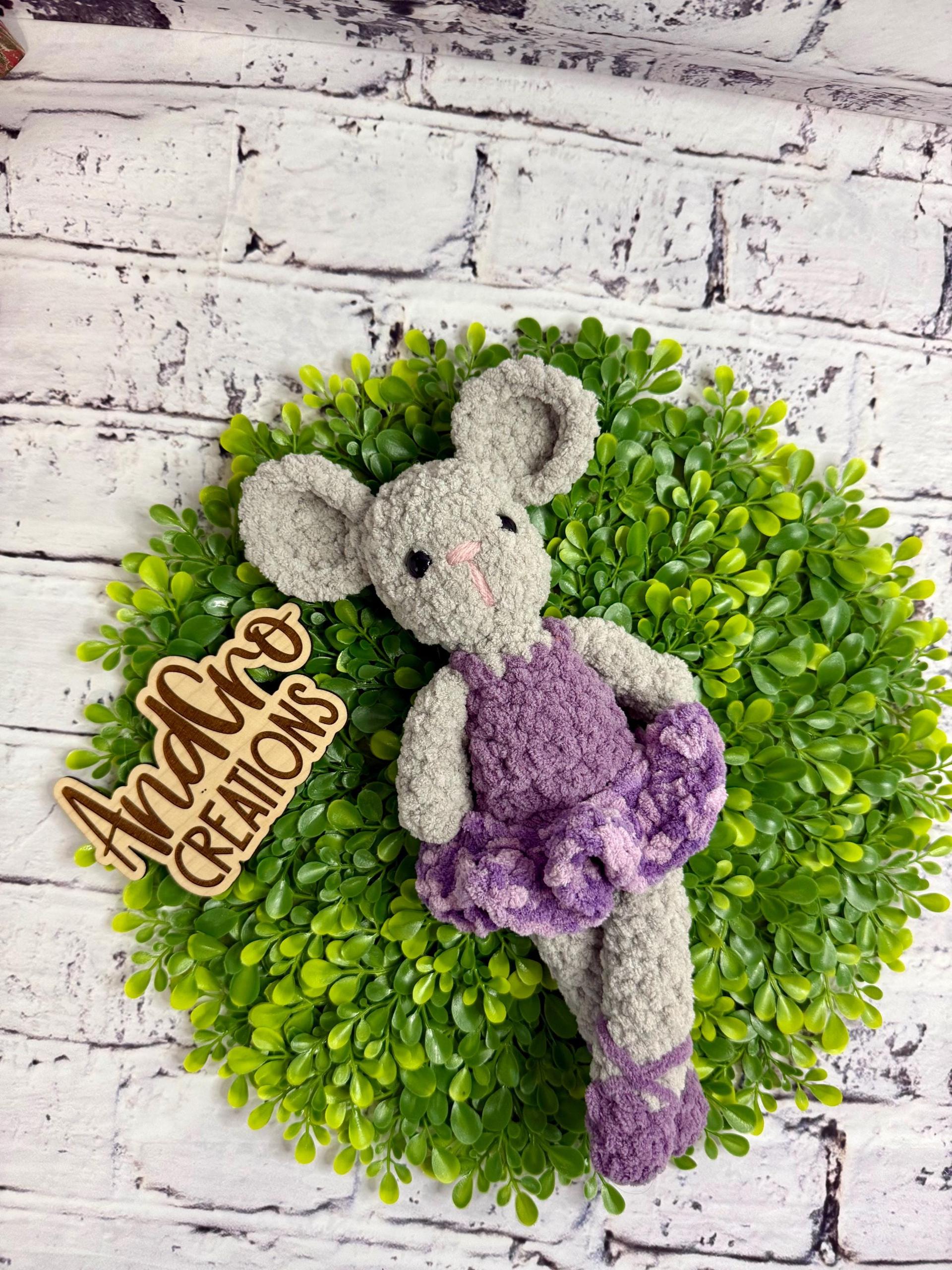 Fable Friend Amigurumi Crochet Plush Toy • Crocheted Ballerina Mouse thumbnail 5