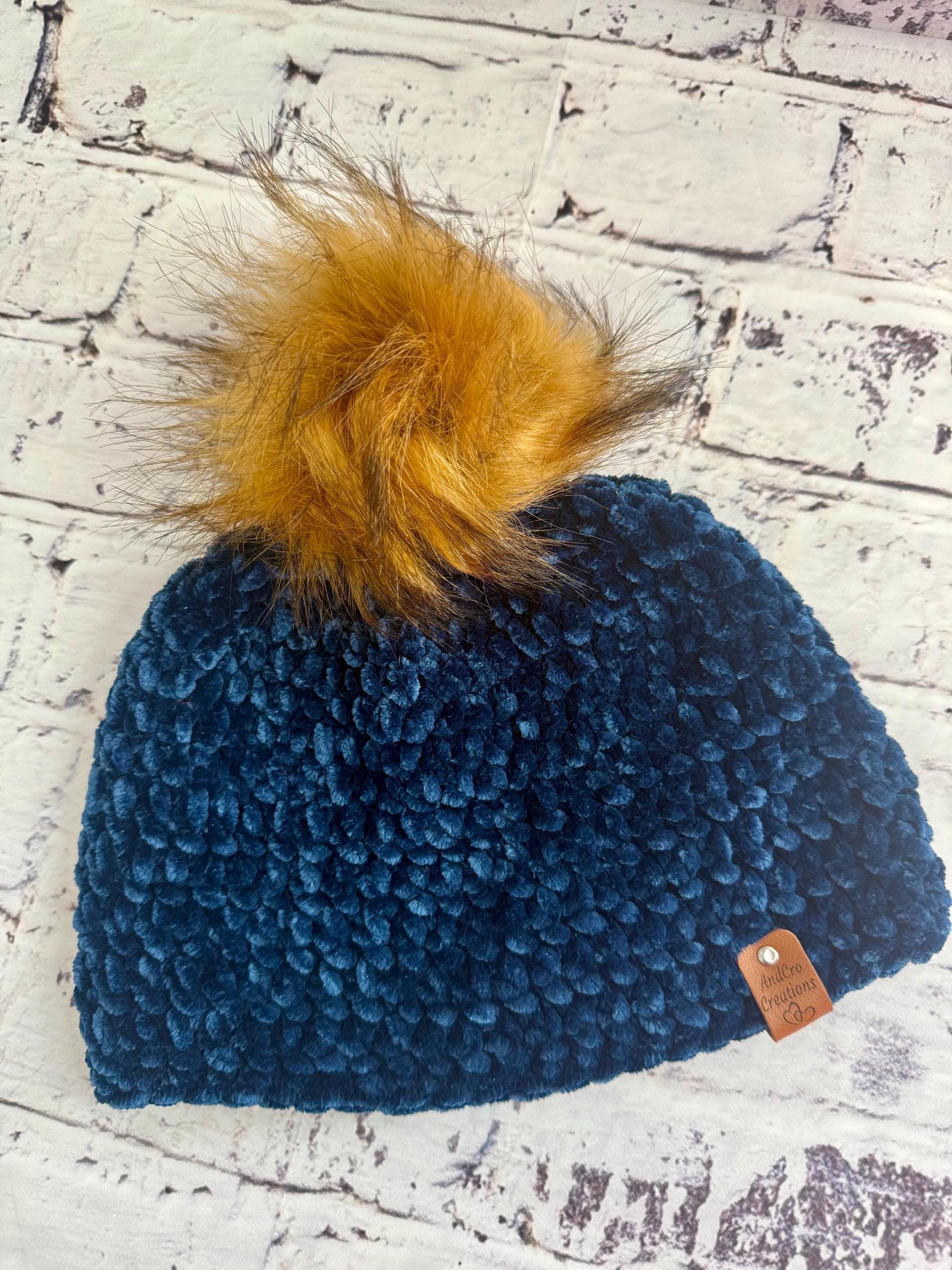 Handmade Adult Crocheted Winter Hat • Beanie • Boggin thumbnail 2