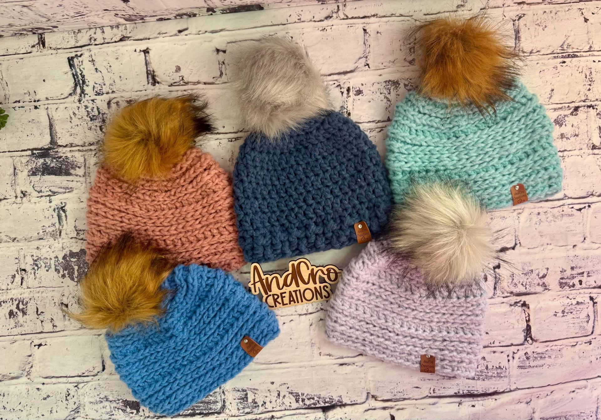 Handmade Adult Crocheted Winter Hat • Beanie • Boggin