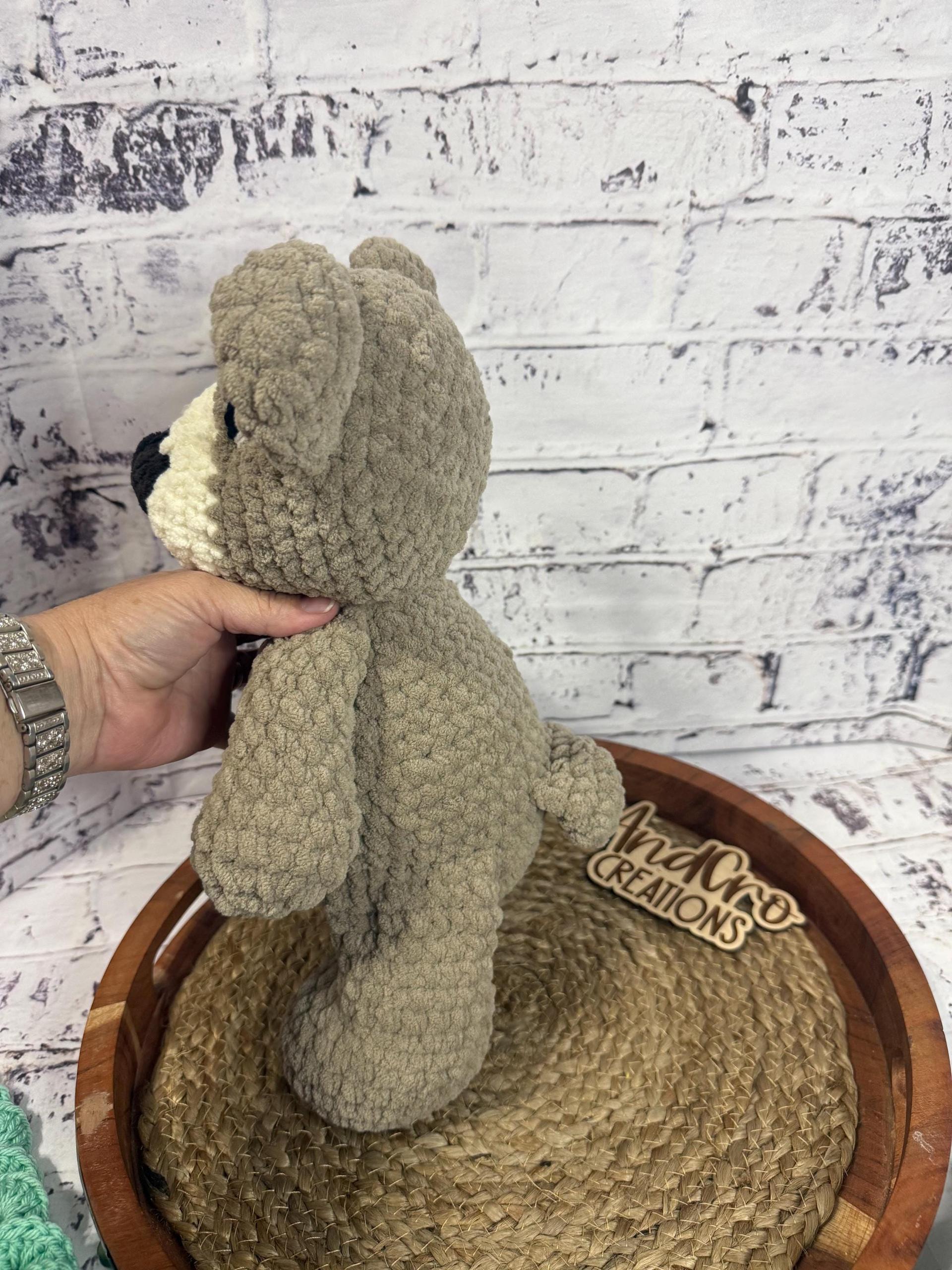 Handmade Crochet Bear Plushie • Soft Plush Stuffed Animal Toy thumbnail 2