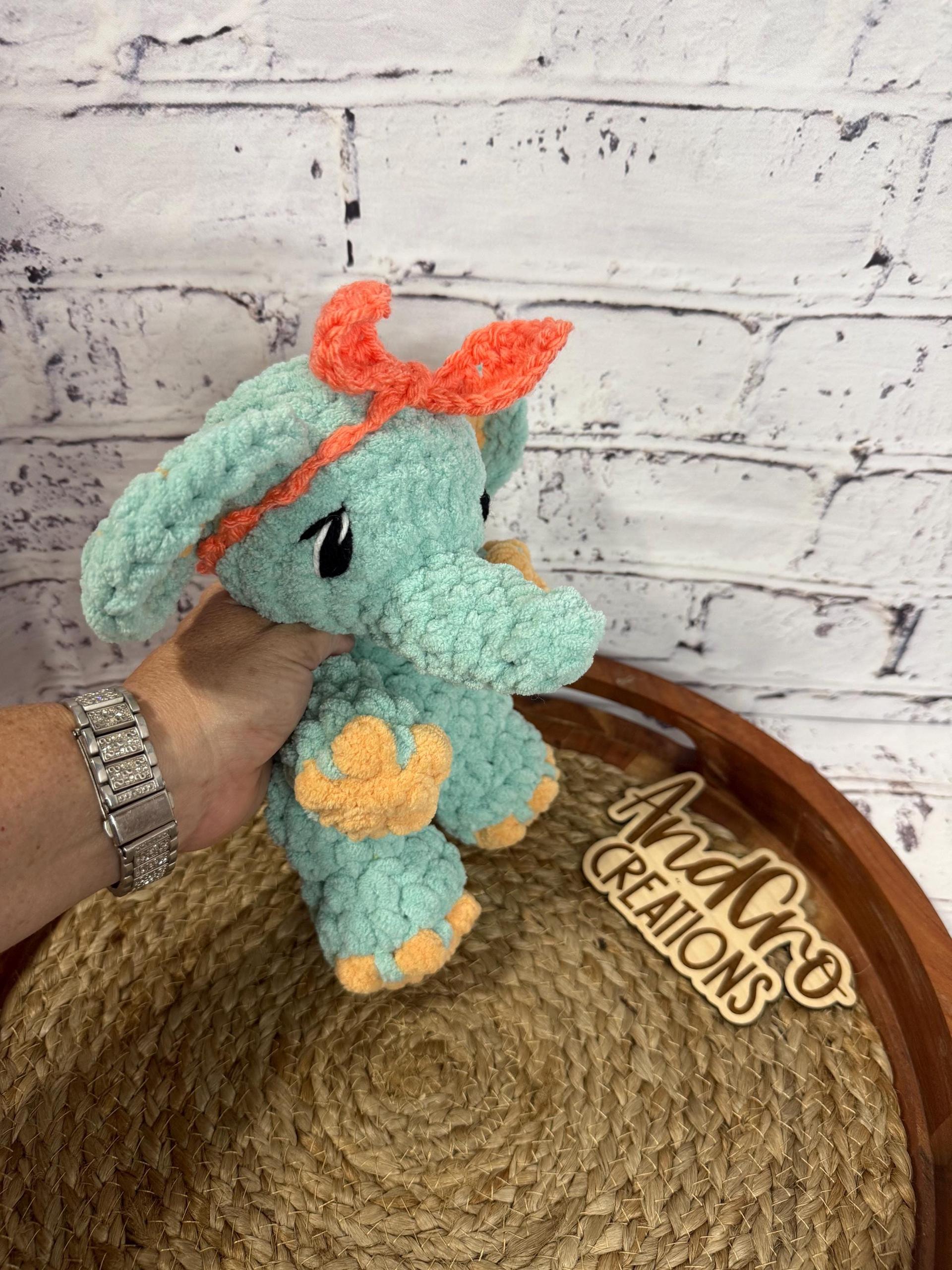 Itty May the Elephant Snuggler • Adorable Amigurumi Elephant • Handmade Lovey Elephant thumbnail 6