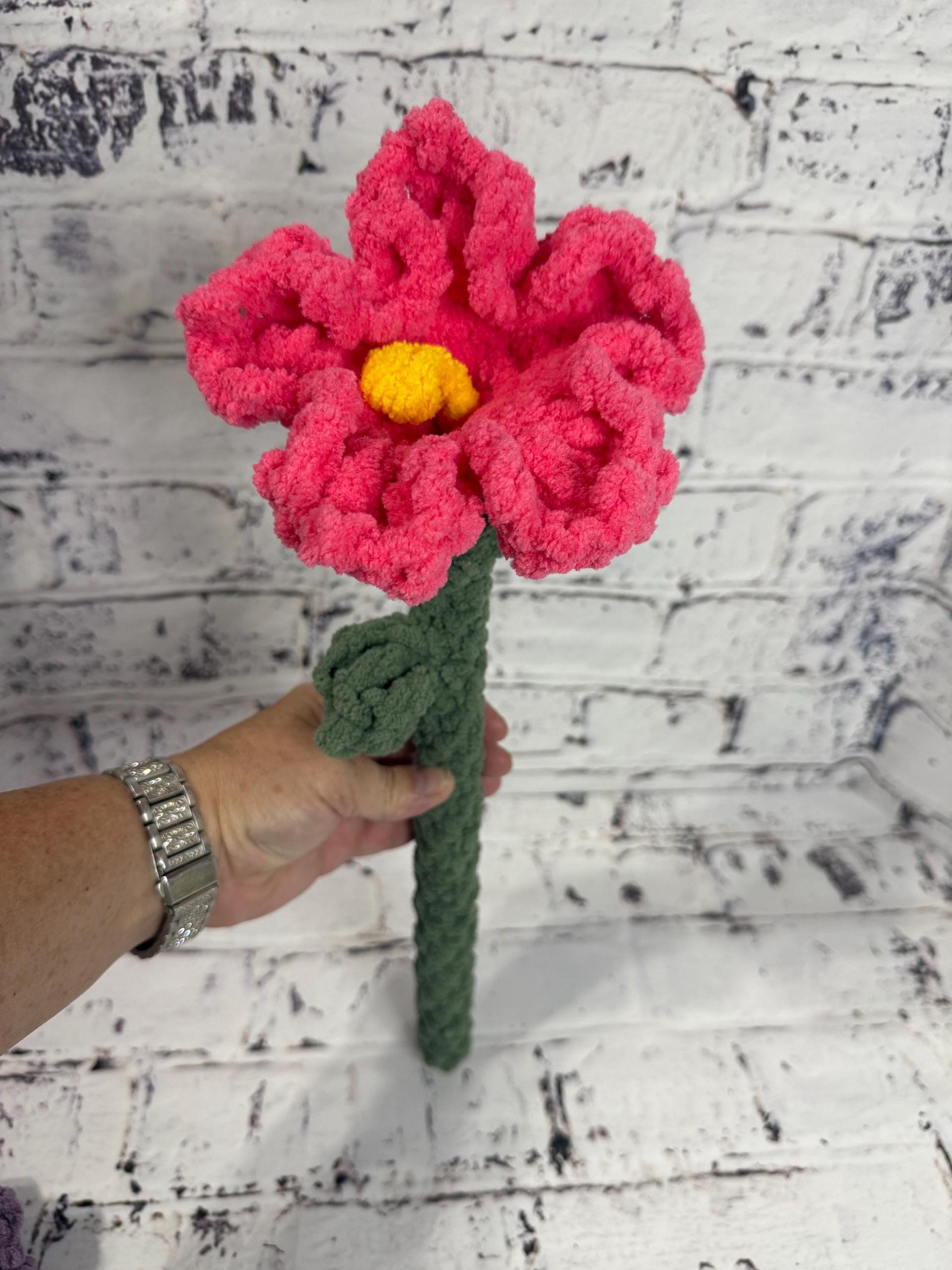Handmade Crochet Flower – Plush Floral Arrangement – Forever Flowers – Cozy Home Decor – Unique Gift for Her - Bouquet thumbnail 8