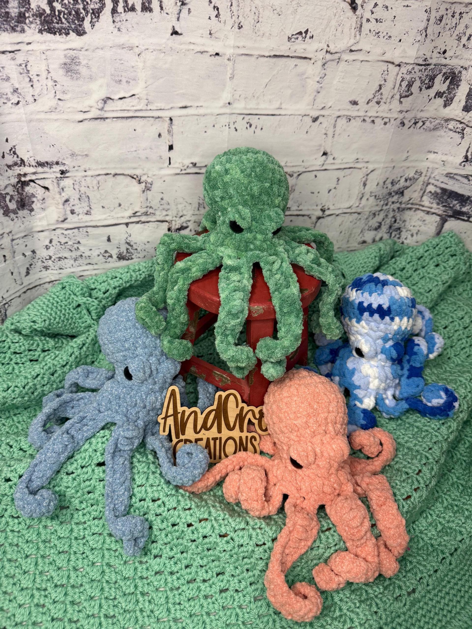 Drift the Octopus | Amigurumi | Crochet | Unique Gifts | Stuffed Animal | Snuggle | Lovey | Ocean Creature | Octopus | Handmade thumbnail 6