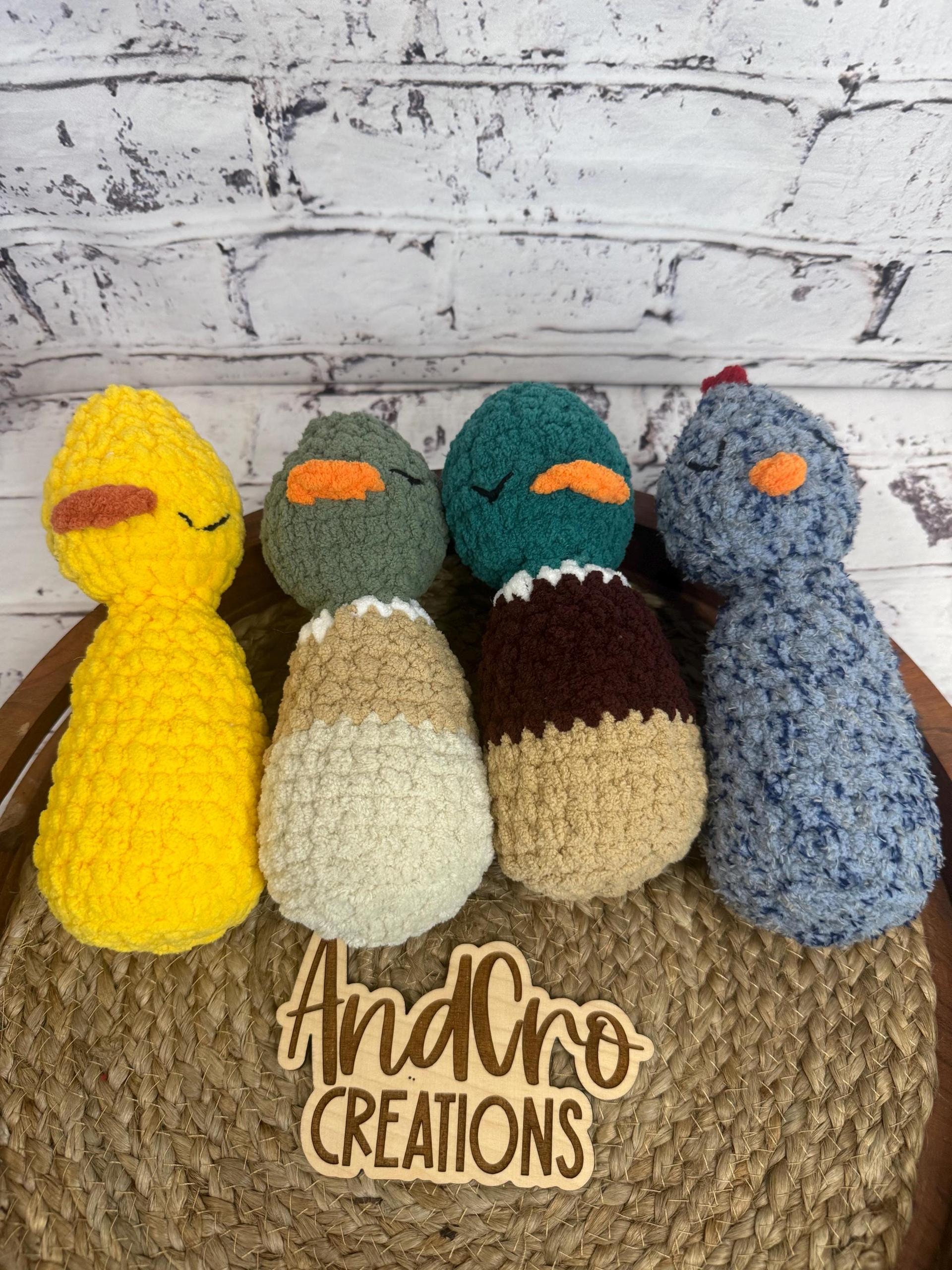 Rattle Chubby Peg Shaped Crochet Plush Toy • Handmade Stuffed Animal Friend thumbnail 10