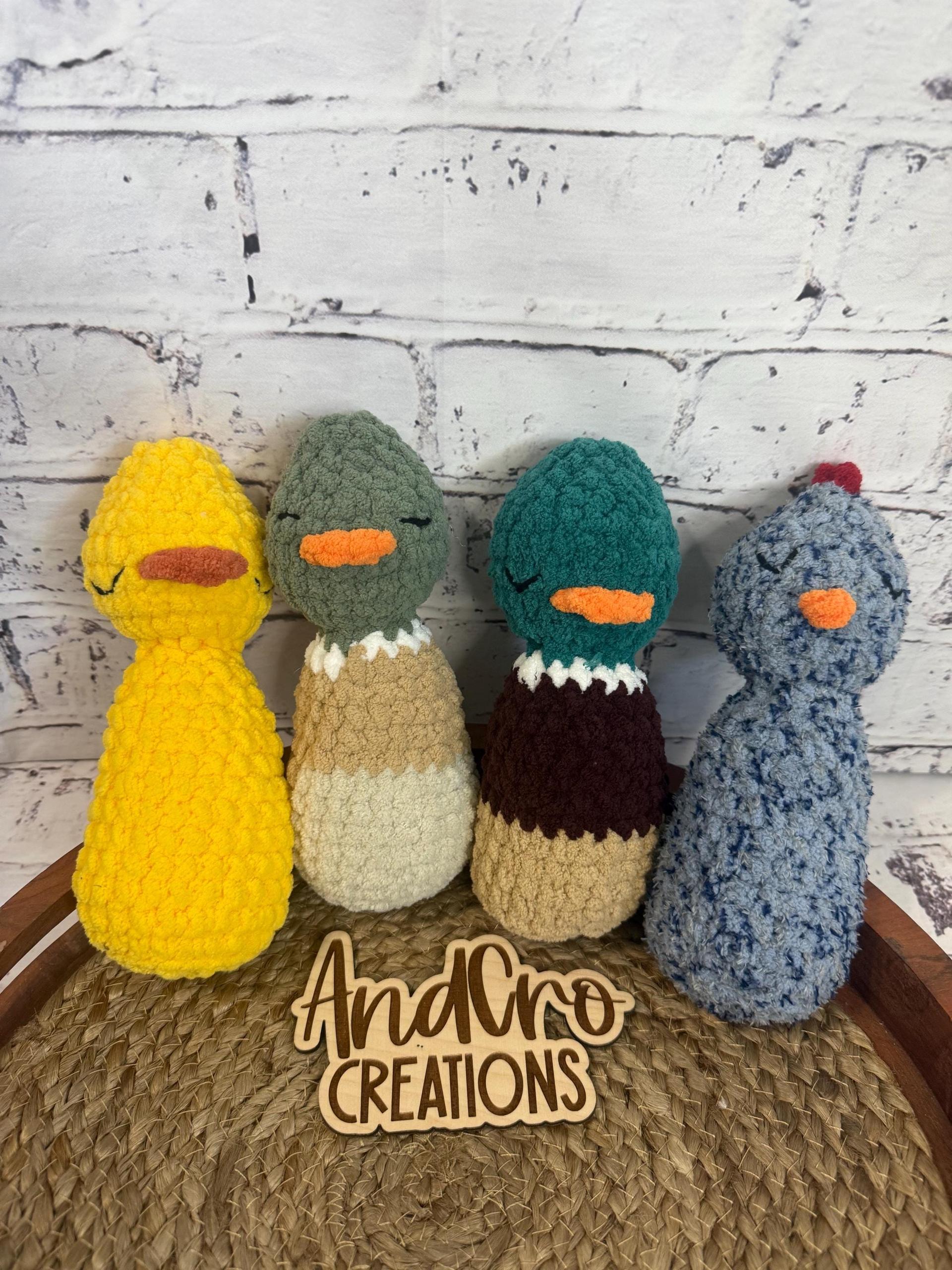Rattle Chubby Peg Shaped Crochet Plush Toy • Handmade Stuffed Animal Friend thumbnail 8