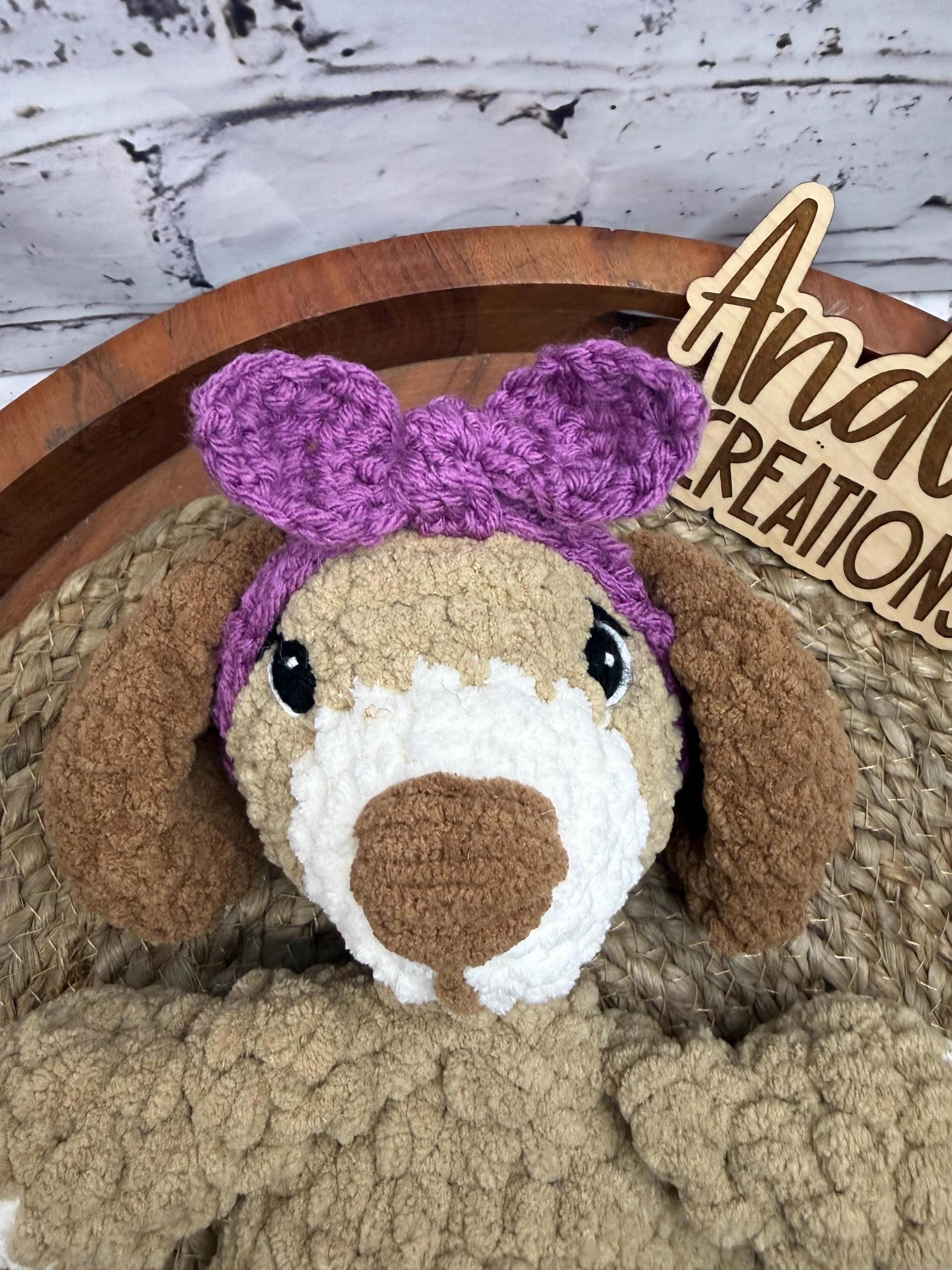 Paw the Puppy Snuggler • Adorable Amigurumi Pup • Handmade Lovey Dog thumbnail 5