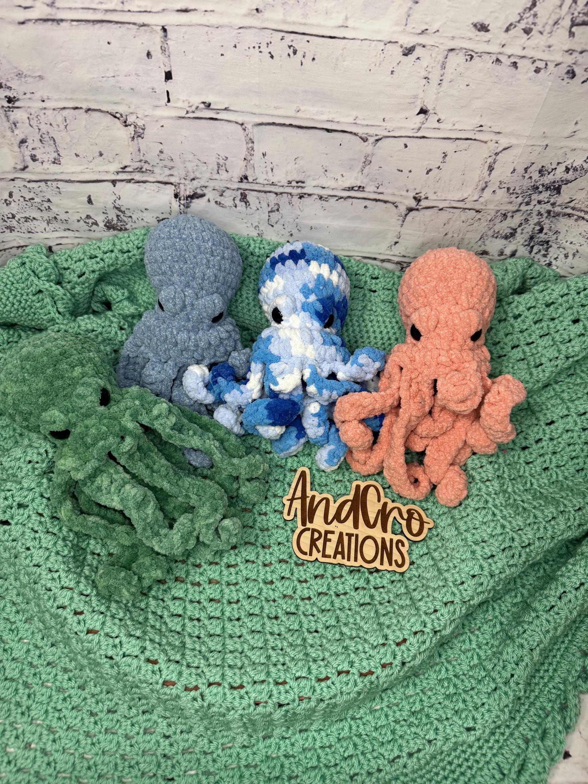 Drift the Octopus | Amigurumi | Crochet | Unique Gifts | Stuffed Animal | Snuggle | Lovey | Ocean Creature | Octopus | Handmade thumbnail 2