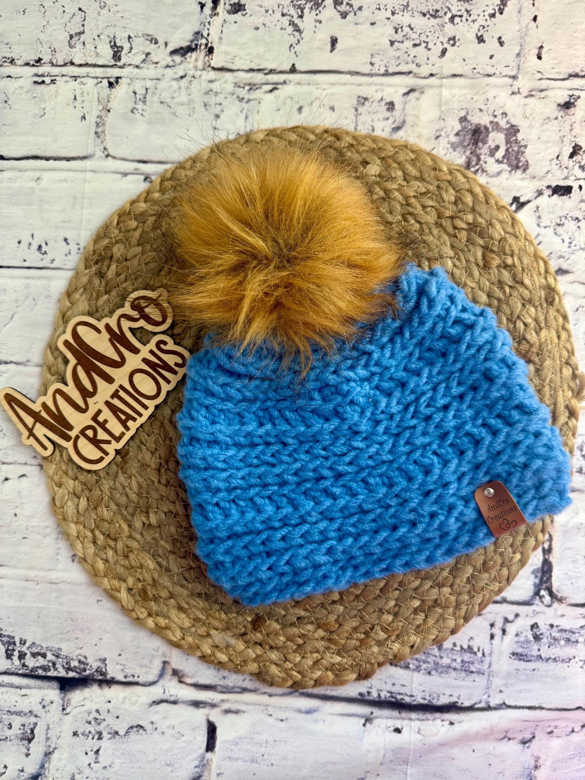 Handmade Adult Crocheted Winter Hat • Beanie • Boggin thumbnail 5
