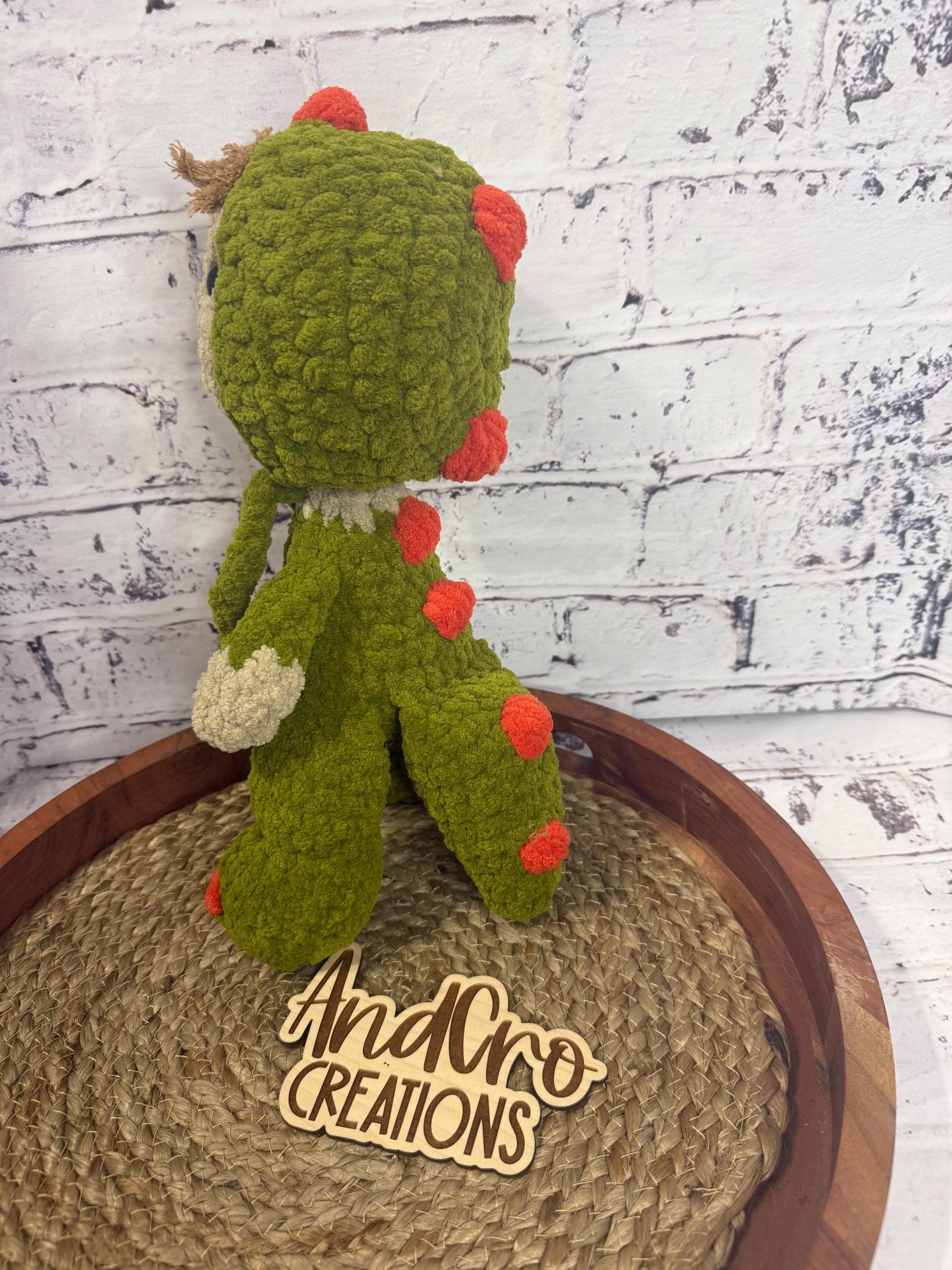 Handmade Crochet Dino Plushie • Soft Plush Stuffed Animal Toy thumbnail 7