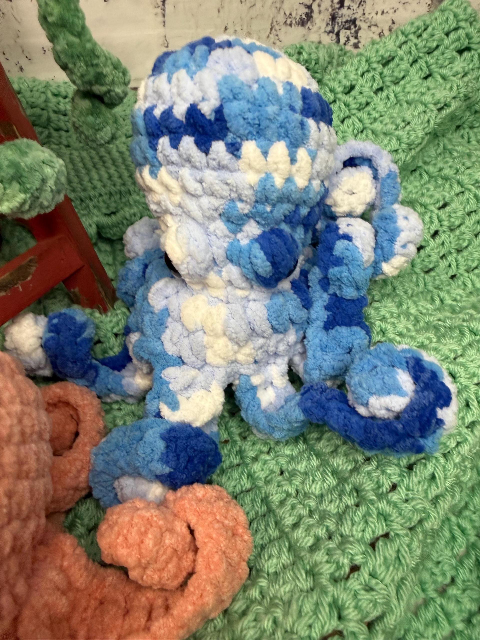 Drift the Octopus | Amigurumi | Crochet | Unique Gifts | Stuffed Animal | Snuggle | Lovey | Ocean Creature | Octopus | Handmade thumbnail 5