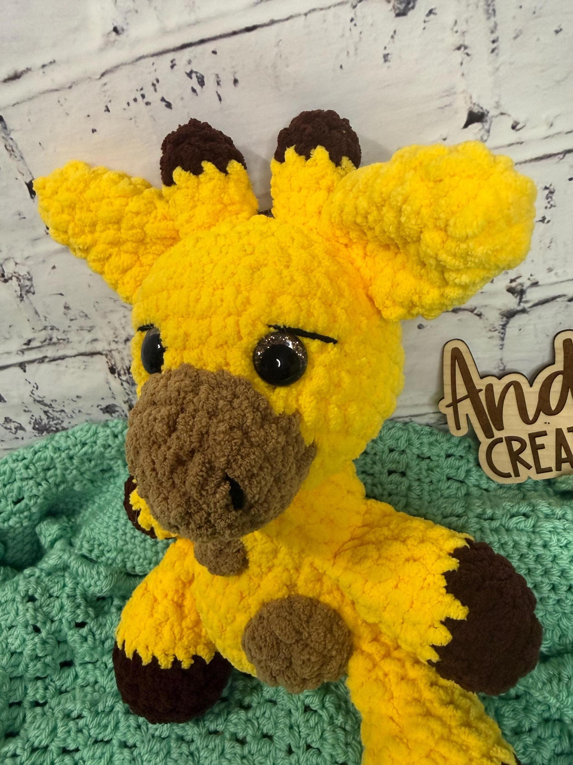 Handmade Crochet Giraffe Plushie • Soft Plush Stuffed Animal Toy thumbnail 2