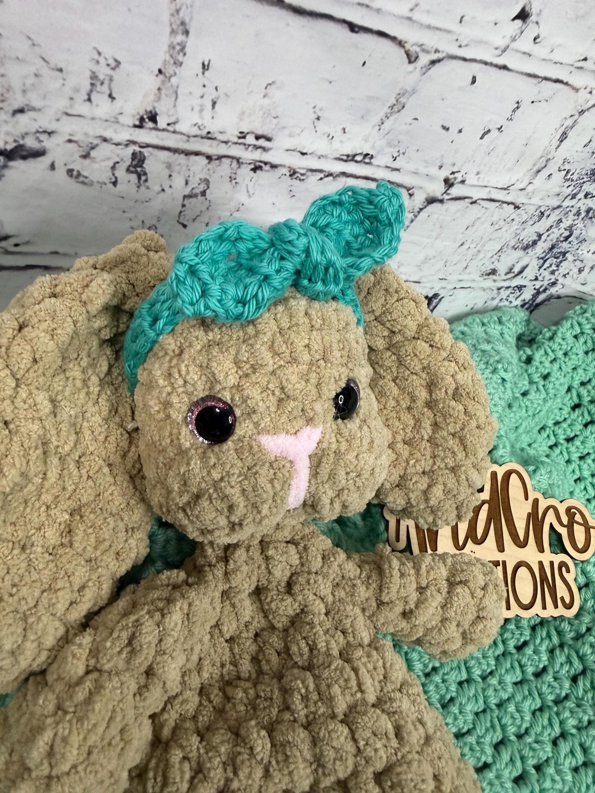 Handmade Plush Bunny Snuggler • Soft Amigurumi Lovey Toy thumbnail 7