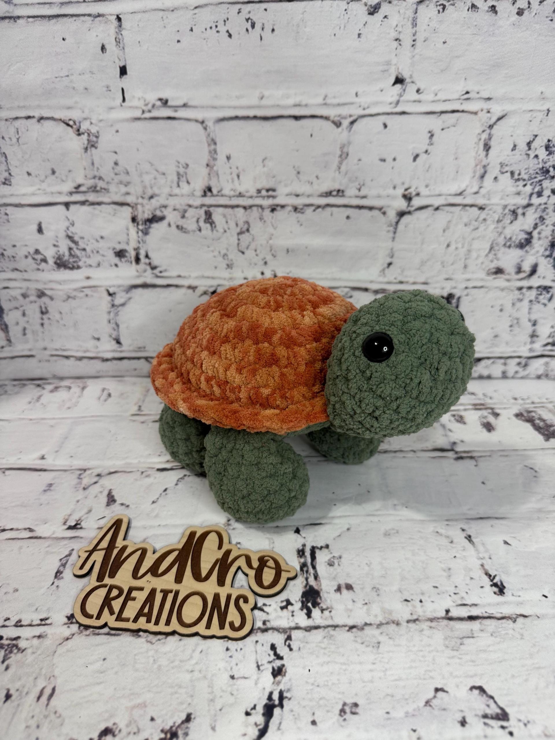 Chubby Turtle Crochet Plush Toy • Handmade Stuffed Turtle Friend thumbnail 7
