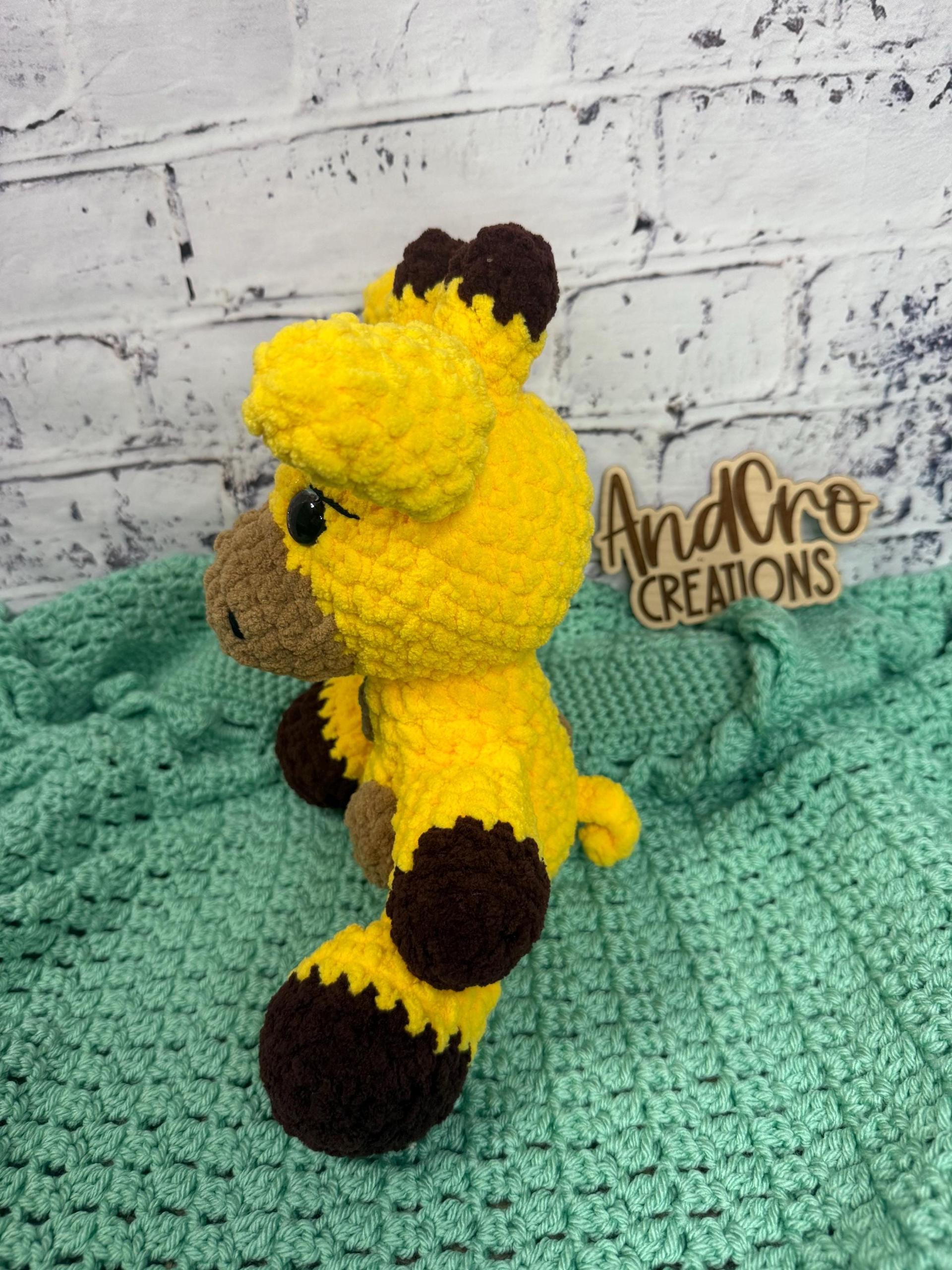 Handmade Crochet Giraffe Plushie • Soft Plush Stuffed Animal Toy thumbnail 5