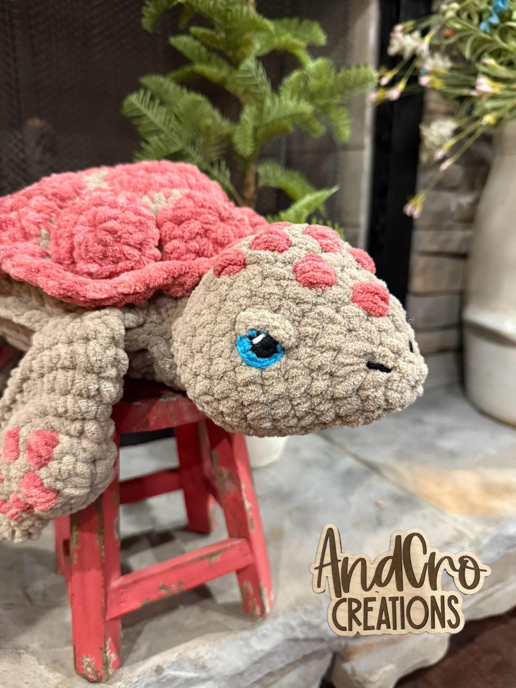 Crochet Turtle Plush | Oversized Amigurumi Stuffed Animal thumbnail 6