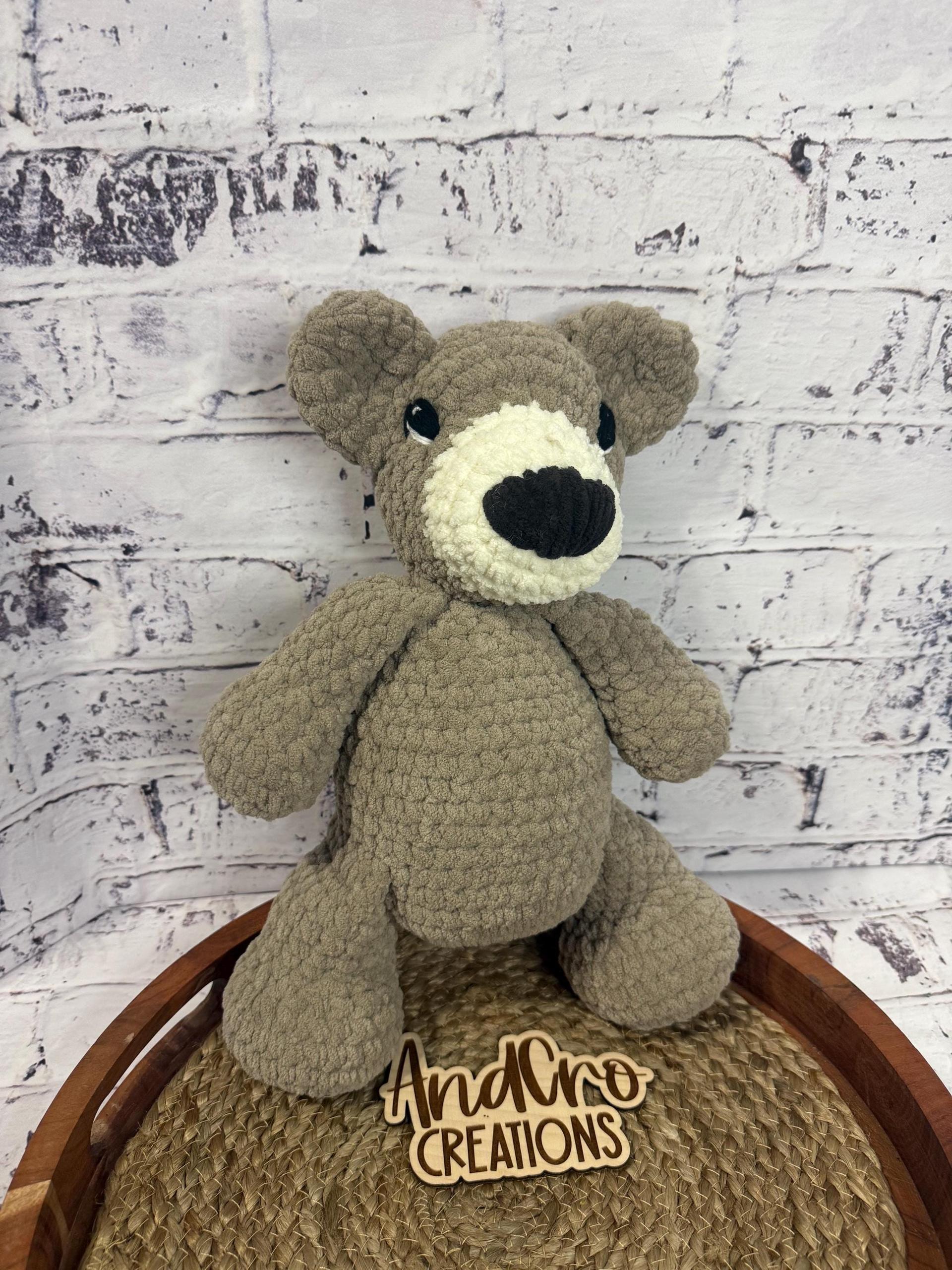 Handmade Crochet Bear Plushie • Soft Plush Stuffed Animal Toy thumbnail 4