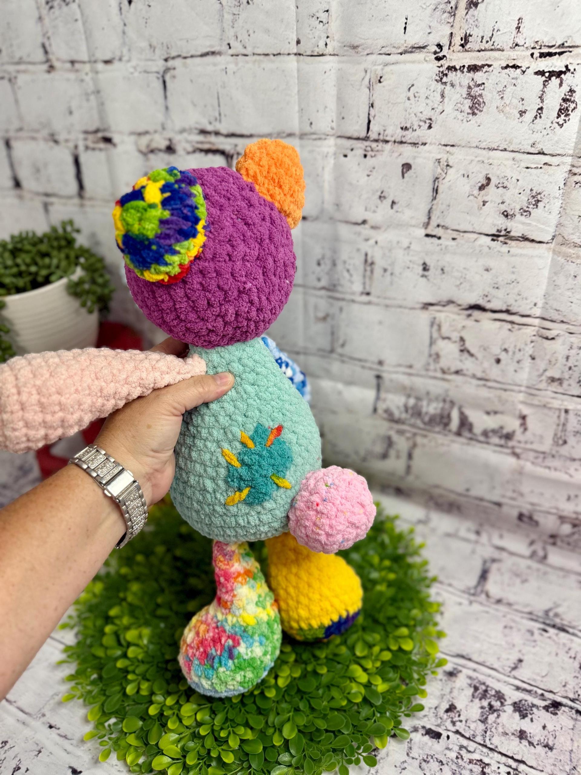 Scrappy Patchwork Bear • Handmade Amigurumi Stuffed Animal Toy thumbnail 3