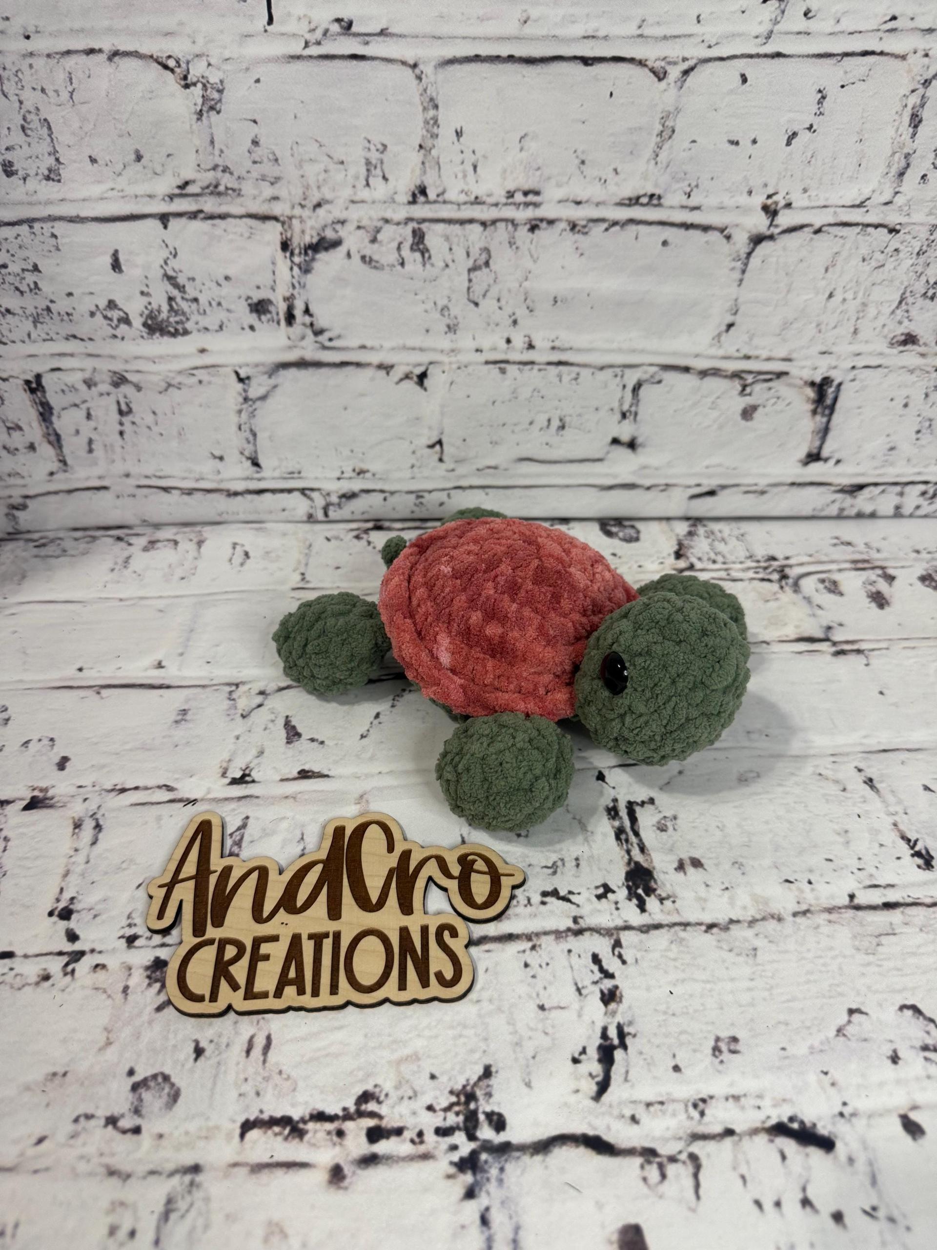 Chubby Turtle Crochet Plush Toy • Handmade Stuffed Turtle Friend thumbnail 9