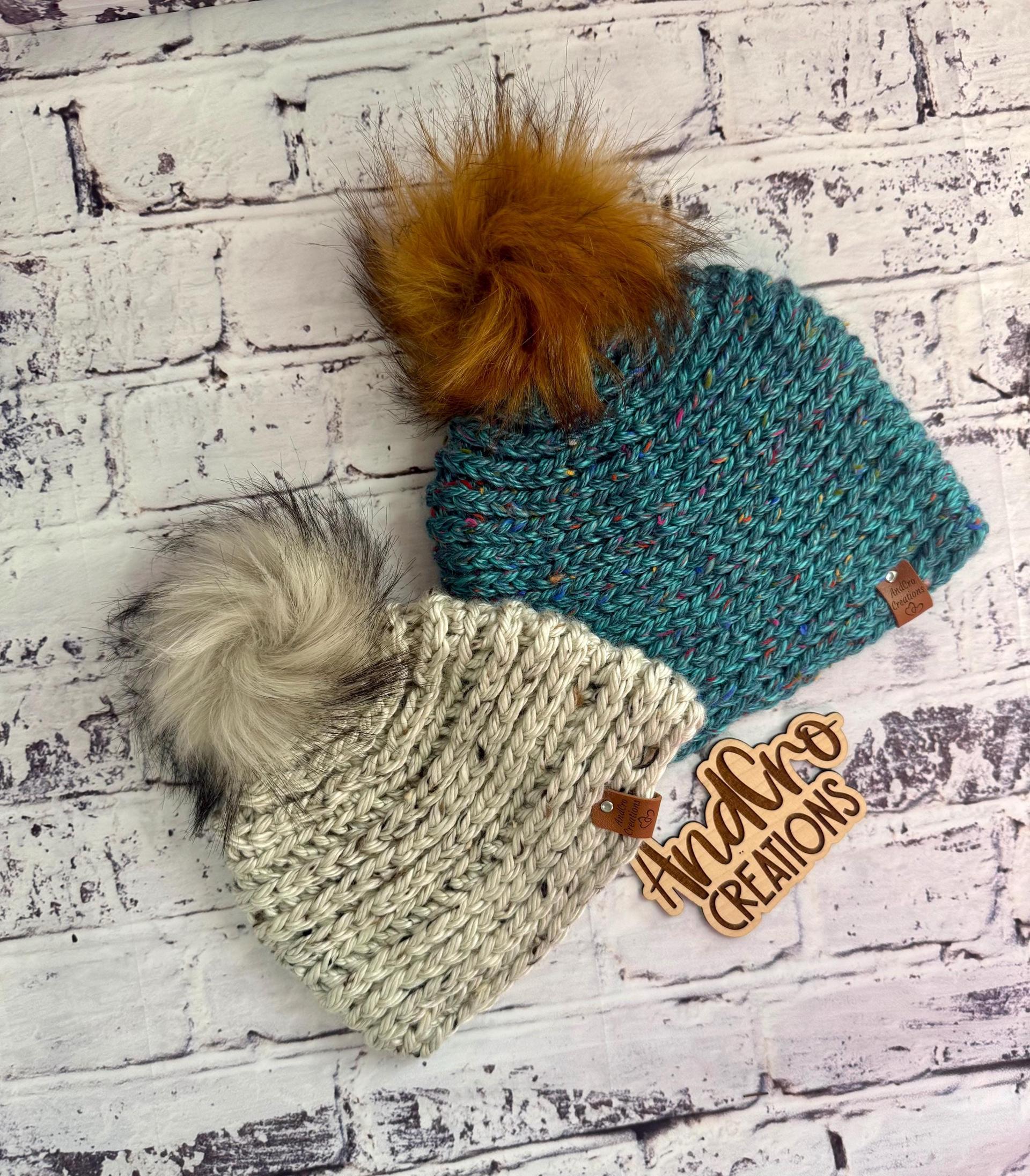 Handmade Adult Crocheted Winter Hat • Beanie • Boggin thumbnail 5